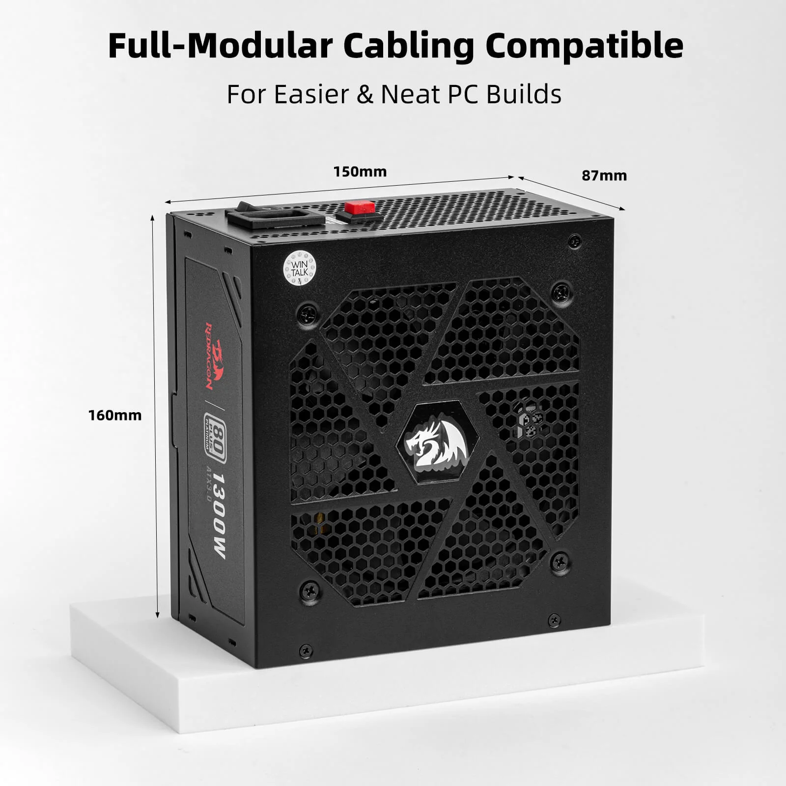 80+ Platinum 1000/1300 Watt ATX 3.0 Fully Modular Power Supply Includes a FREE 12VHPWR Cable - Image 11