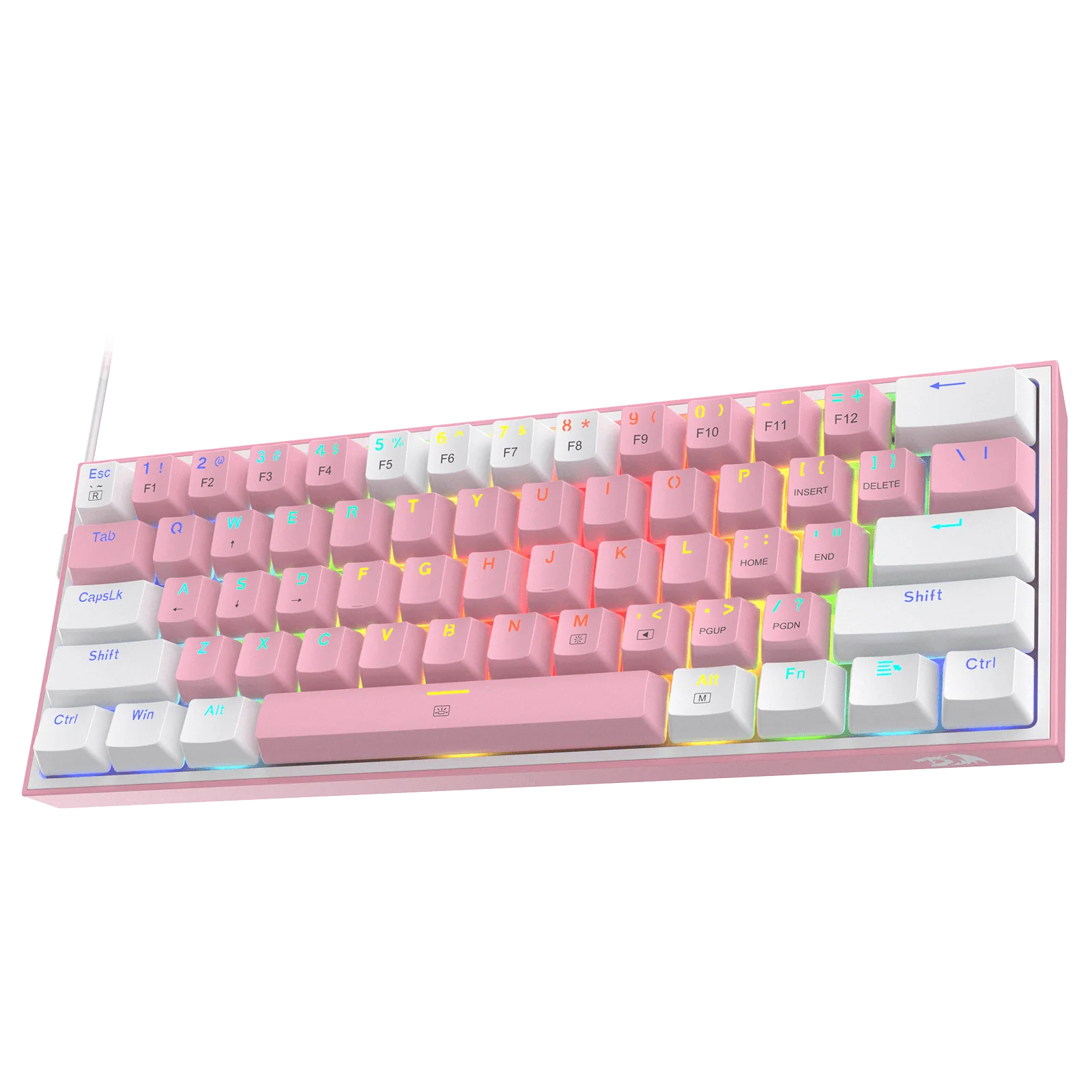 FIZZ K617 60 White & Pink Mechanical keyboard - Image 4