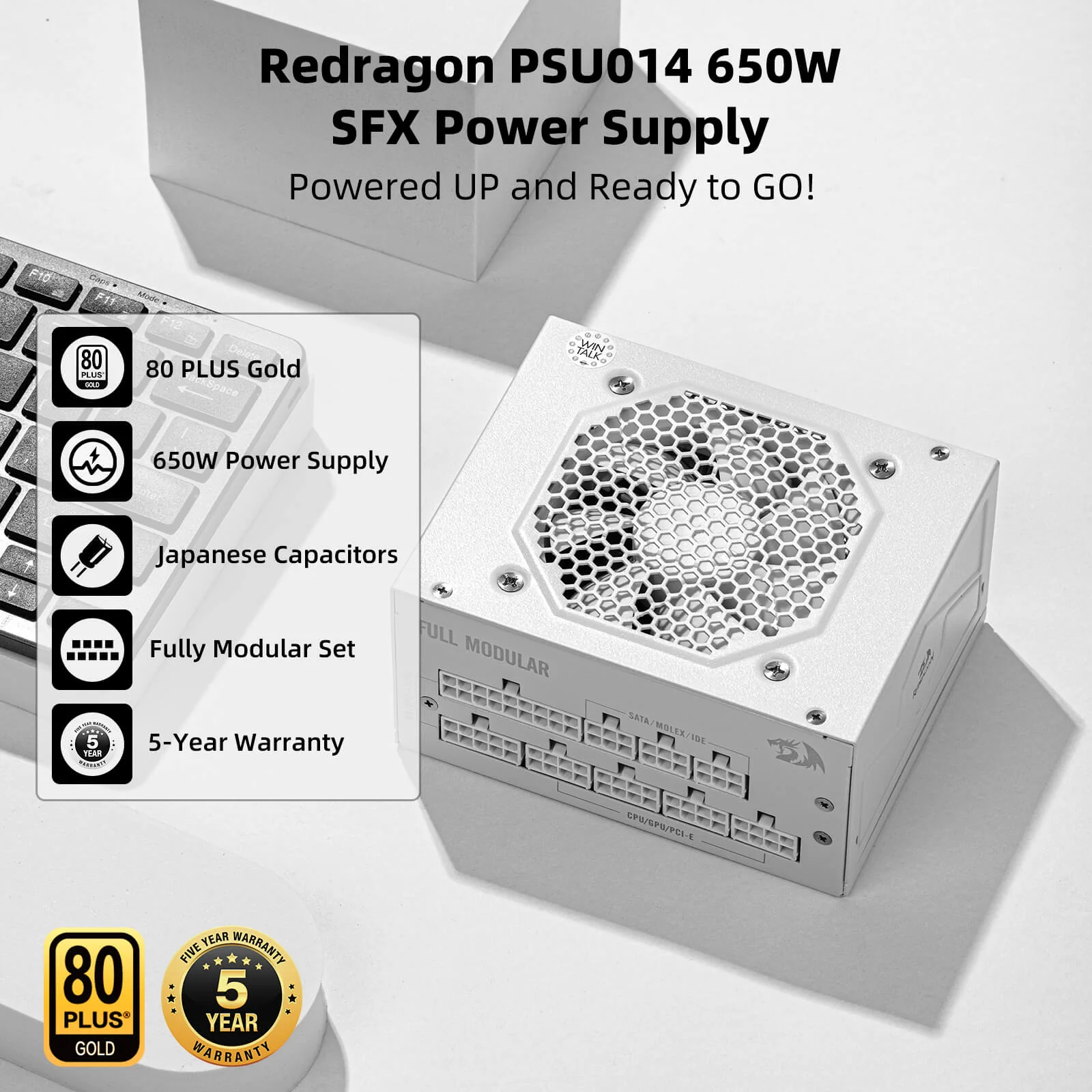 80+ Gold 650 Watt SFX Fully Modular Power Supply - Image 2