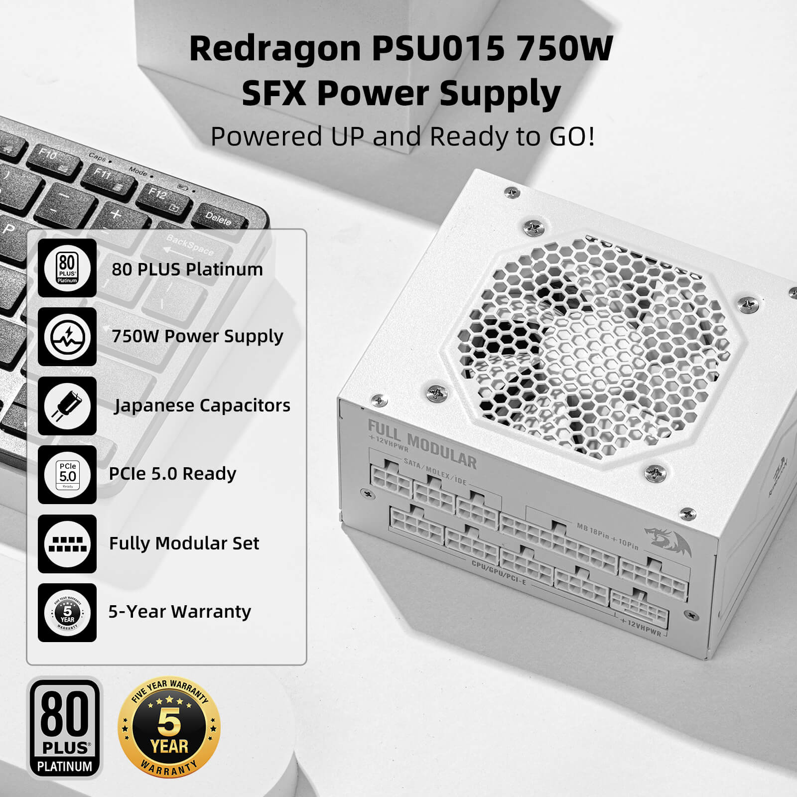80+ Platium 750 Watt SFX Fully Modular Power Supply - Image 2