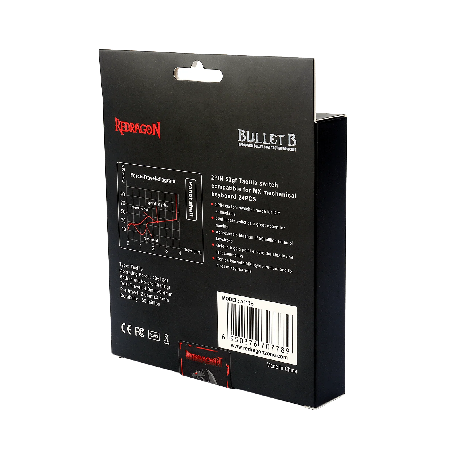BULLET-B A113 Mechanical Switch (24 pcs Switches) - Image 13