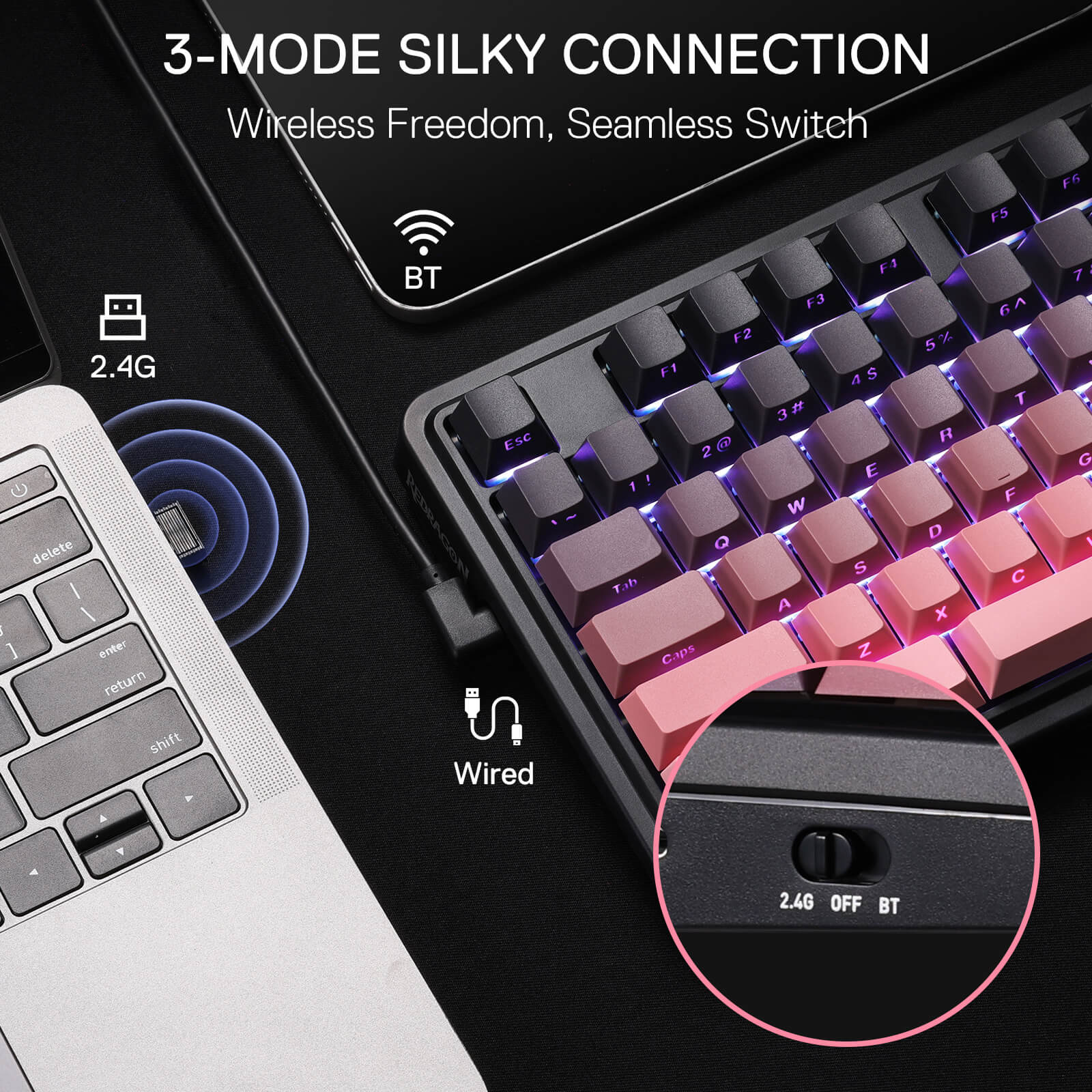 ANTONIUM K728 PRO (Side Printed PBT Keycaps) - Image 3
