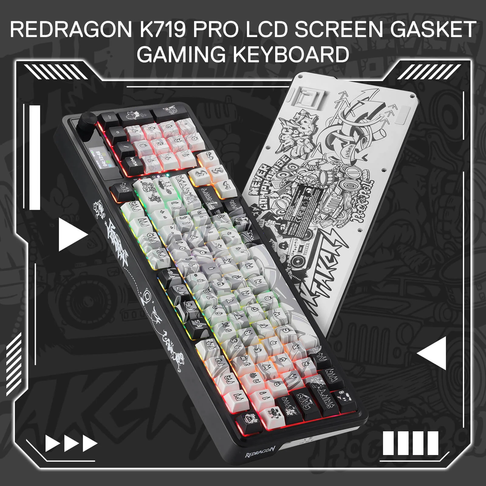 ARTEMIS K719 PRO Graffiti Keyboard - Image 3