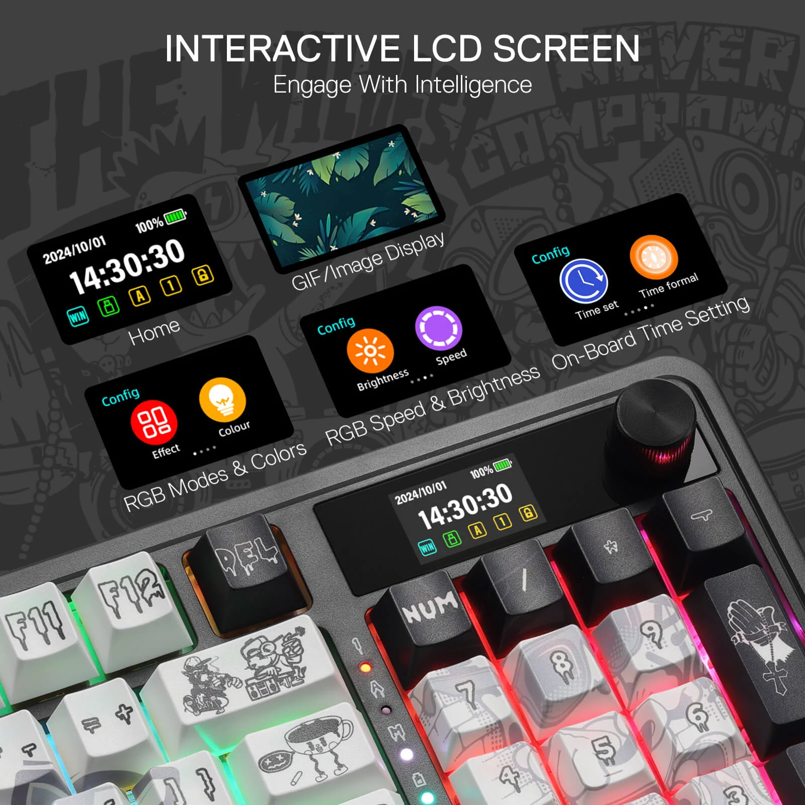 ARTEMIS K719 PRO Graffiti Keyboard - Image 4