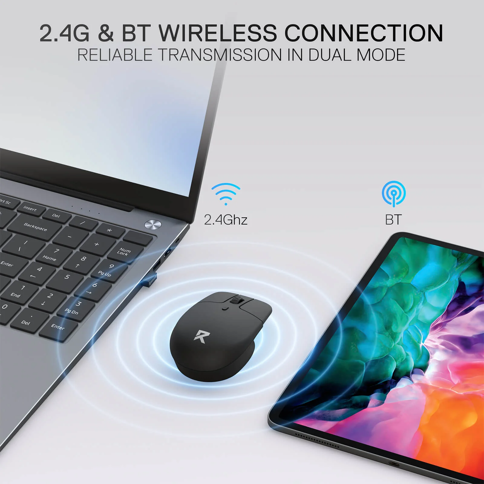 BM4162 Dual Mode Wireless Mouse - Image 4