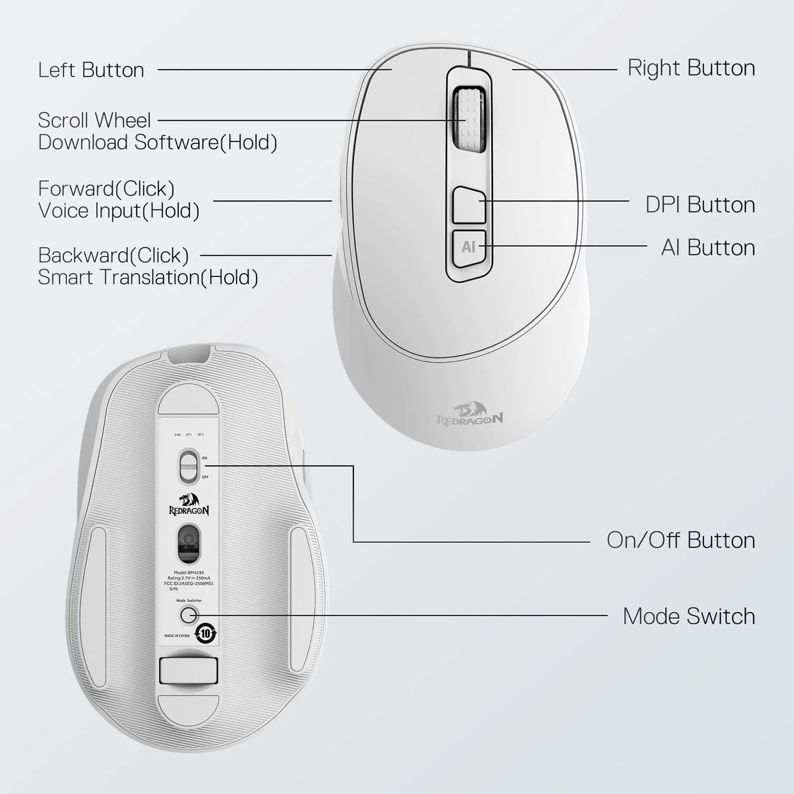 BM4195 AI Smart Wireless Mouse - Image 4
