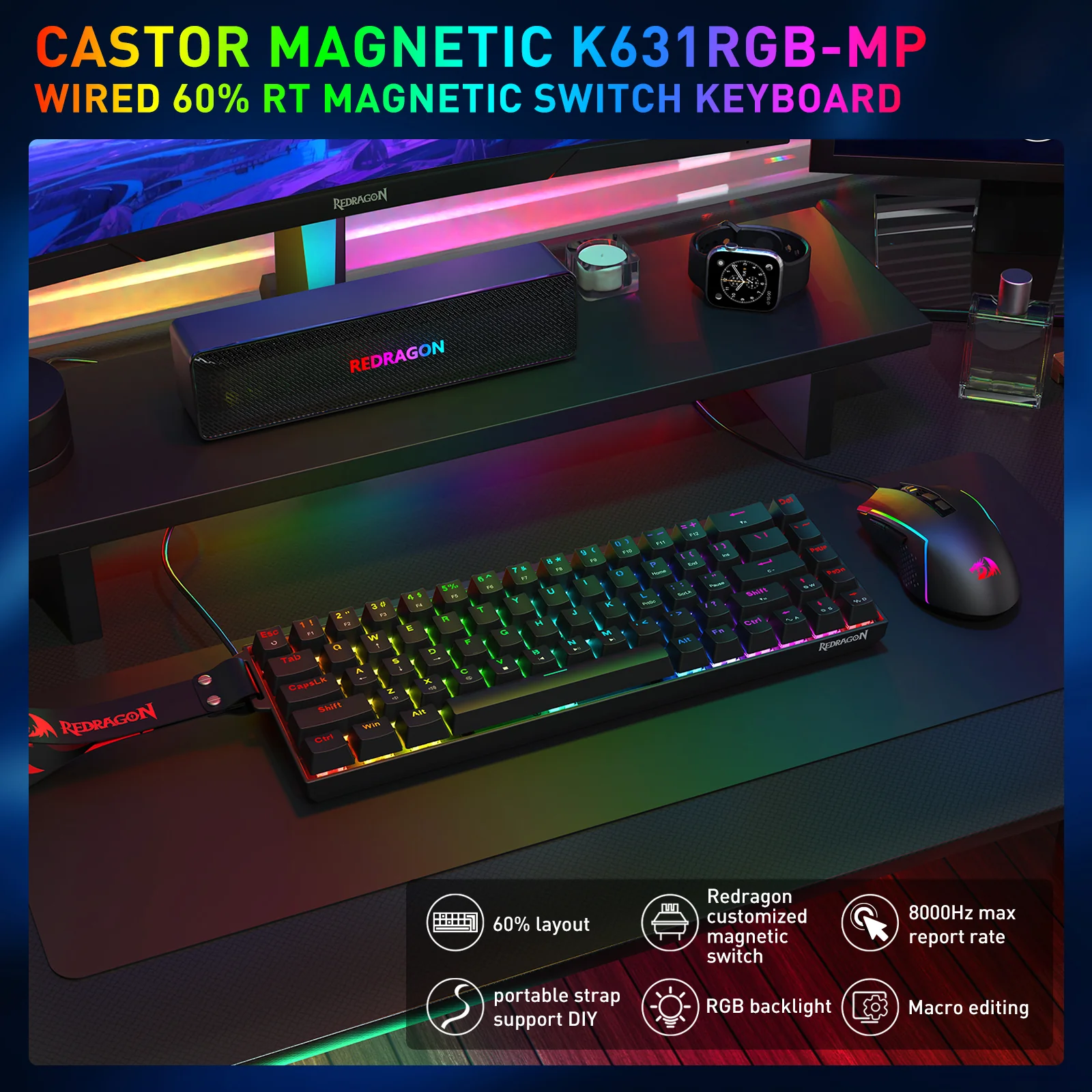 CASTOR K631 HE Rapid Trigger Gaming Keyboard - Image 4