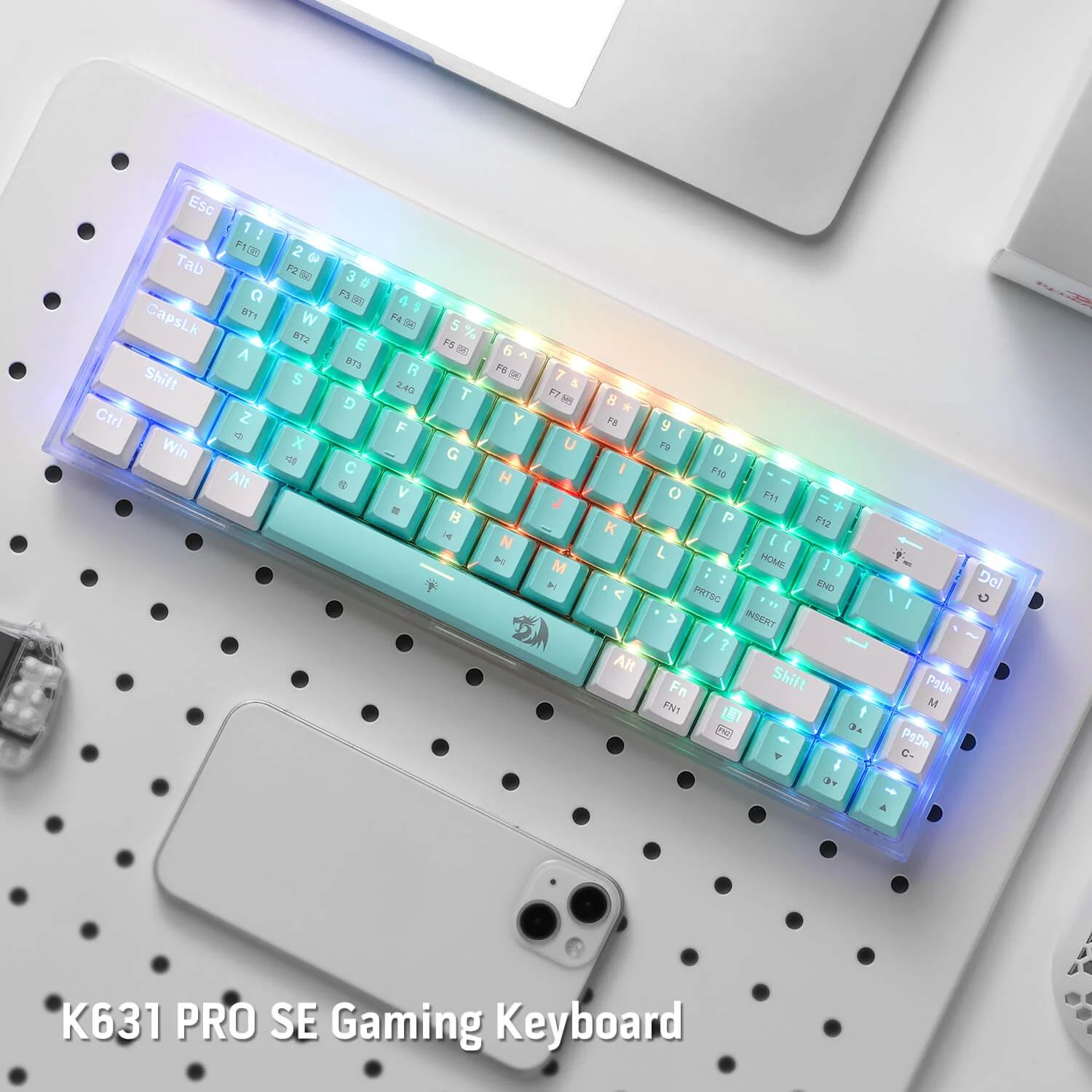 (Open-box) CASTOR K631 PRO 65% Mint Wireless Keyboard - Image 4