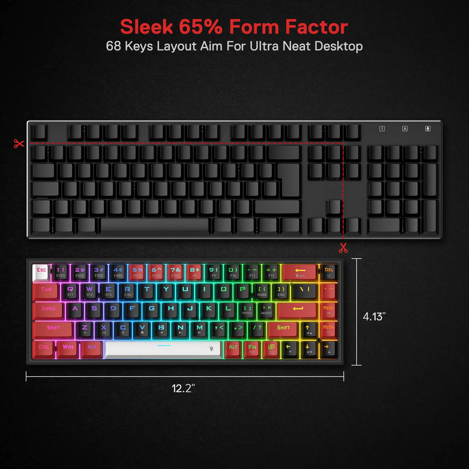 CASTOR K631 PRO 65% Wireless RGB Gaming Keyboard - Image 11