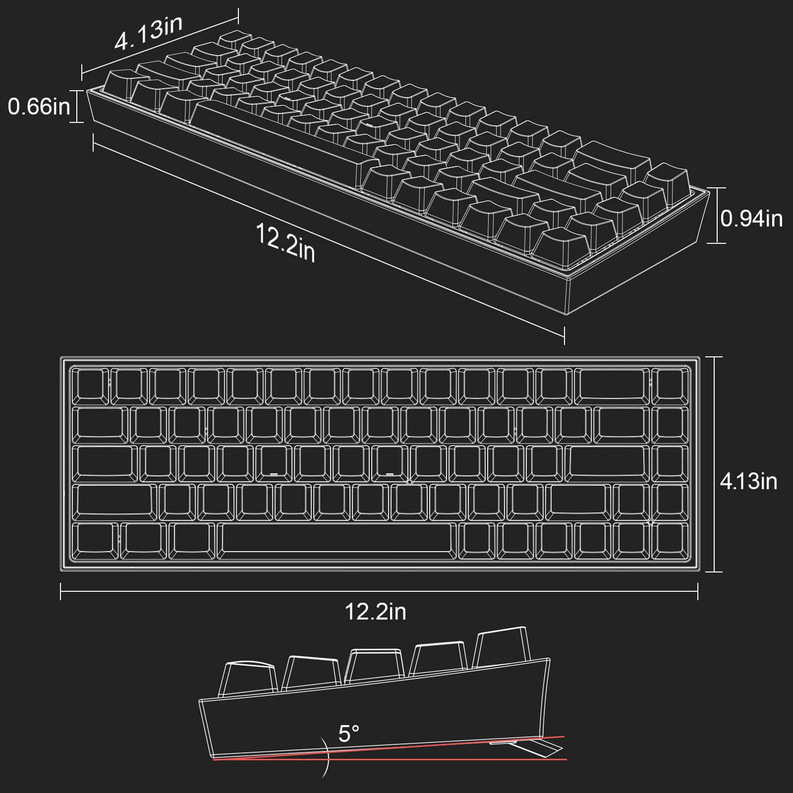 CASTOR K631 PRO 65% Wireless RGB Gaming Keyboard - Image 9