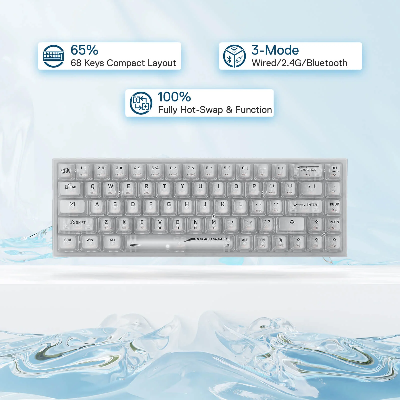 CASTOR K631 PRO Full-Transparent Mechanical Keyboard - Image 5