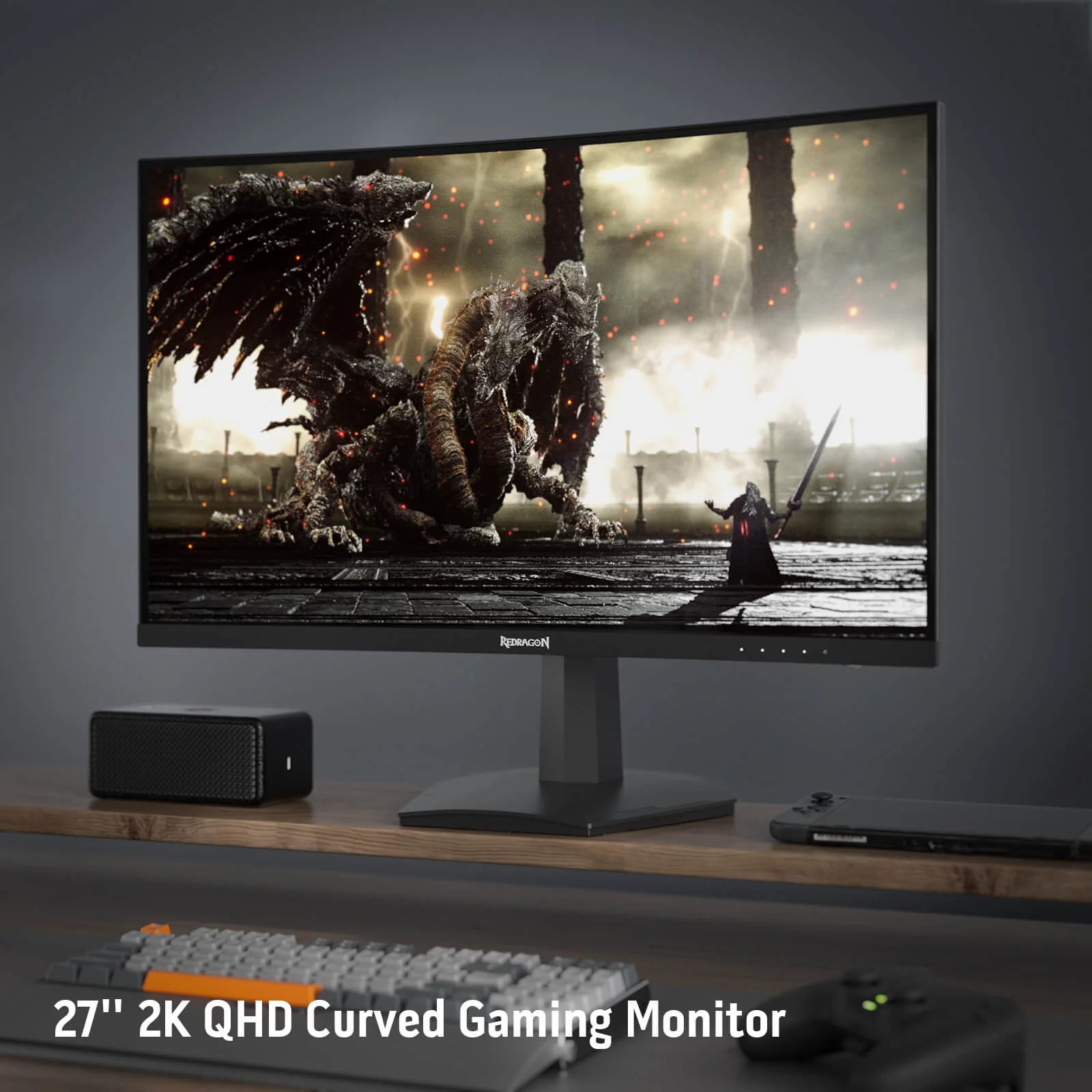 CORAL 27" 144hz/165HZ Curve Gaming Monitor - Image 9