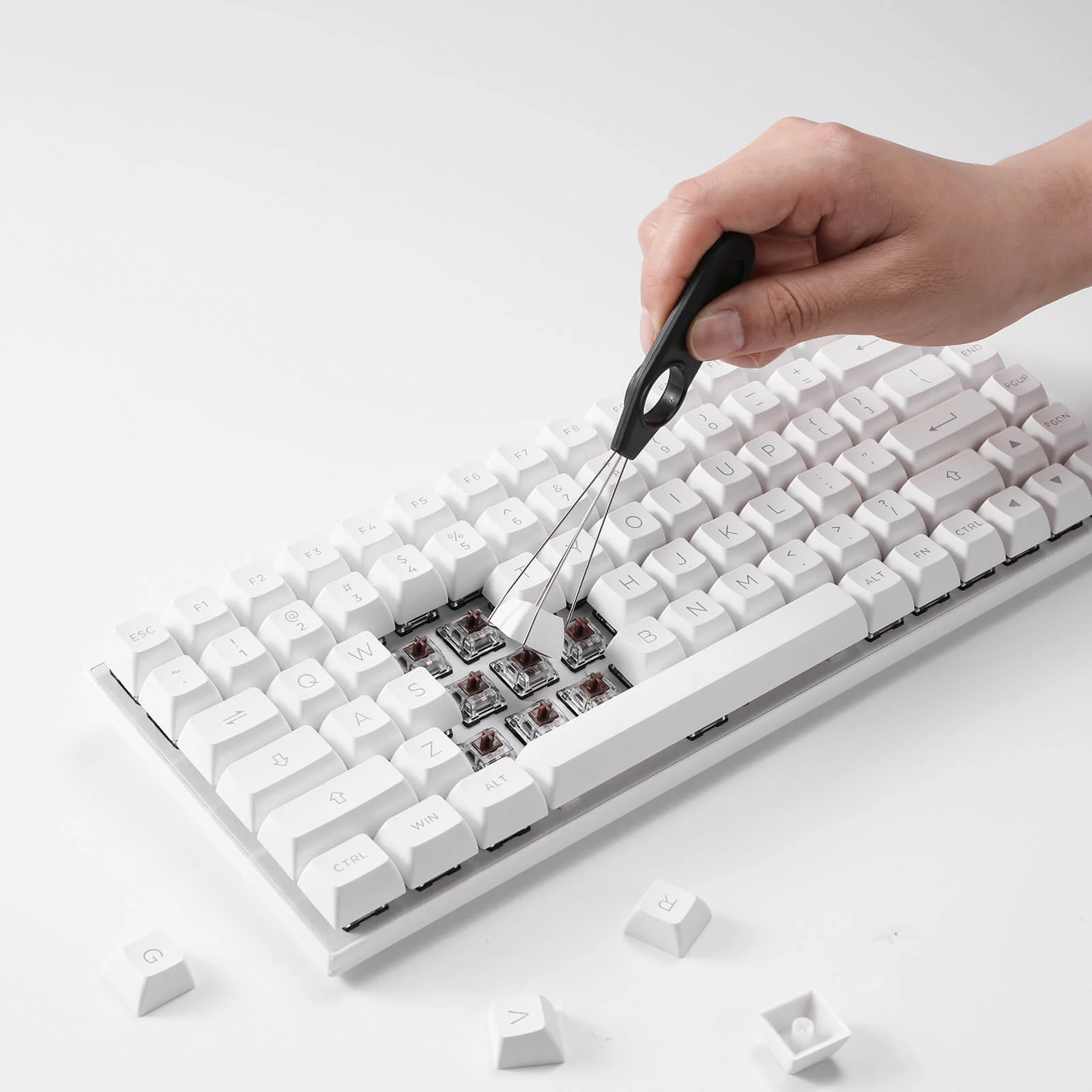 (Only Keycaps) Redragon X LTC Double Shot PBT 146 Keycaps Set with Keycap Puller & Storage Tray - Image 2