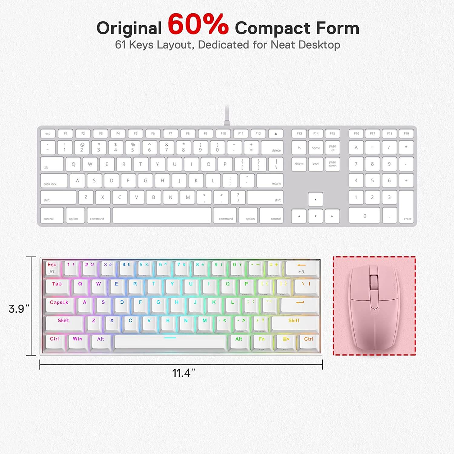 DRACONIC K530 PRO WHITE (Brown Switches) - Image 4