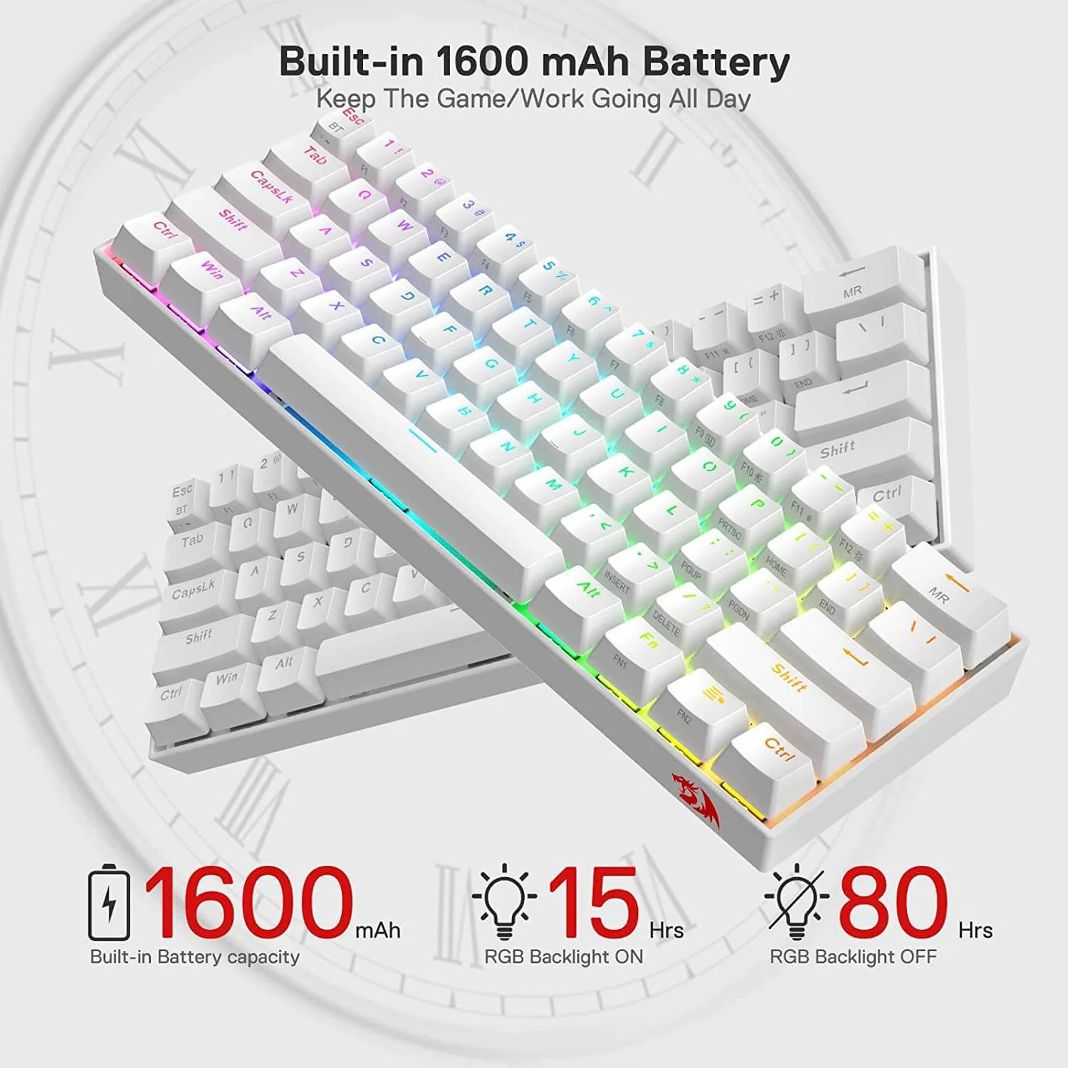 DRACONIC PRO K530 WHITE (Quiet-Red Switches) - Image 3