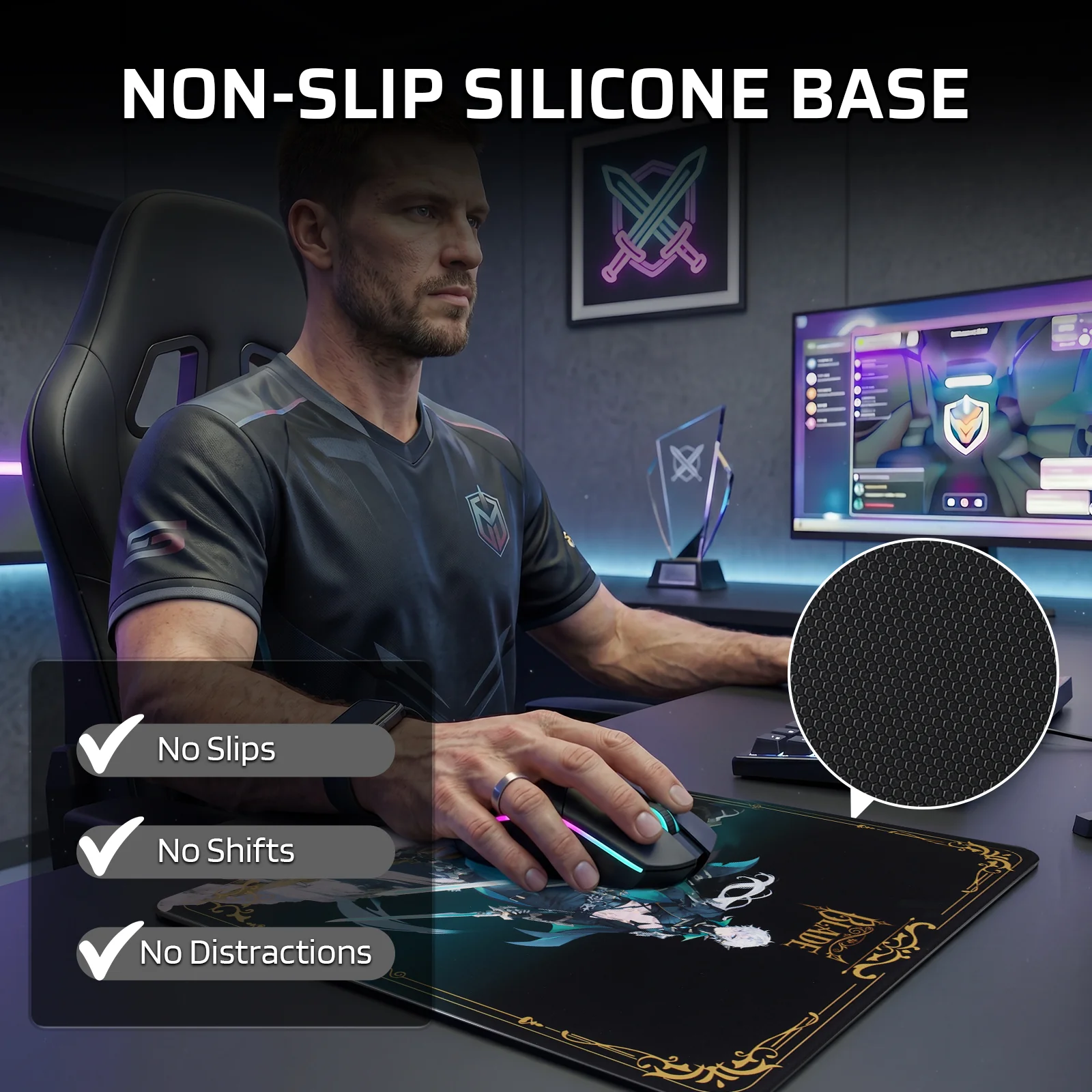 Drake Oath Glass Mouse Pad - Image 15