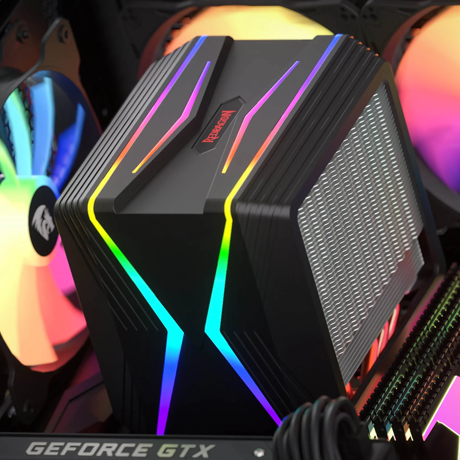 HODUR C218 ARGB Dual Tower CPU Air Cooler - Image 3
