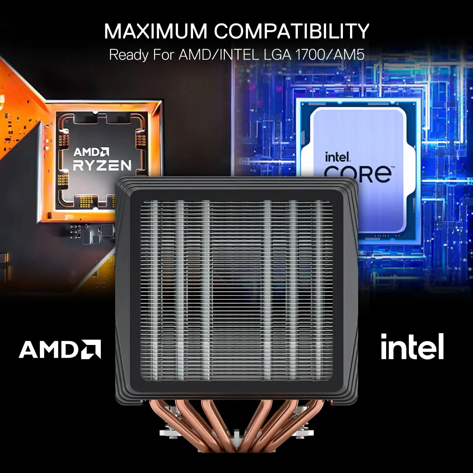 HODUR C218 ARGB Dual Tower CPU Air Cooler - Image 7