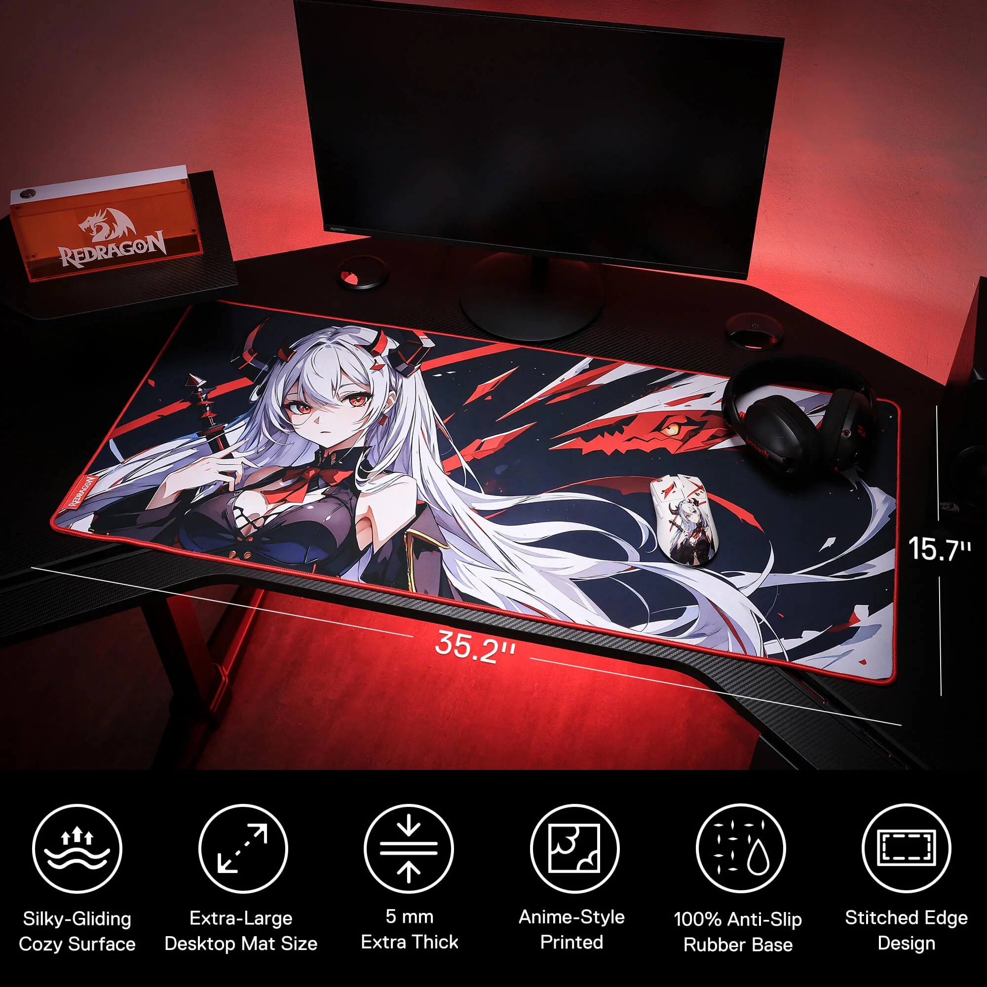EISA P047 Waifu Gaming Mouse Pad/Desk Mat - Image 3
