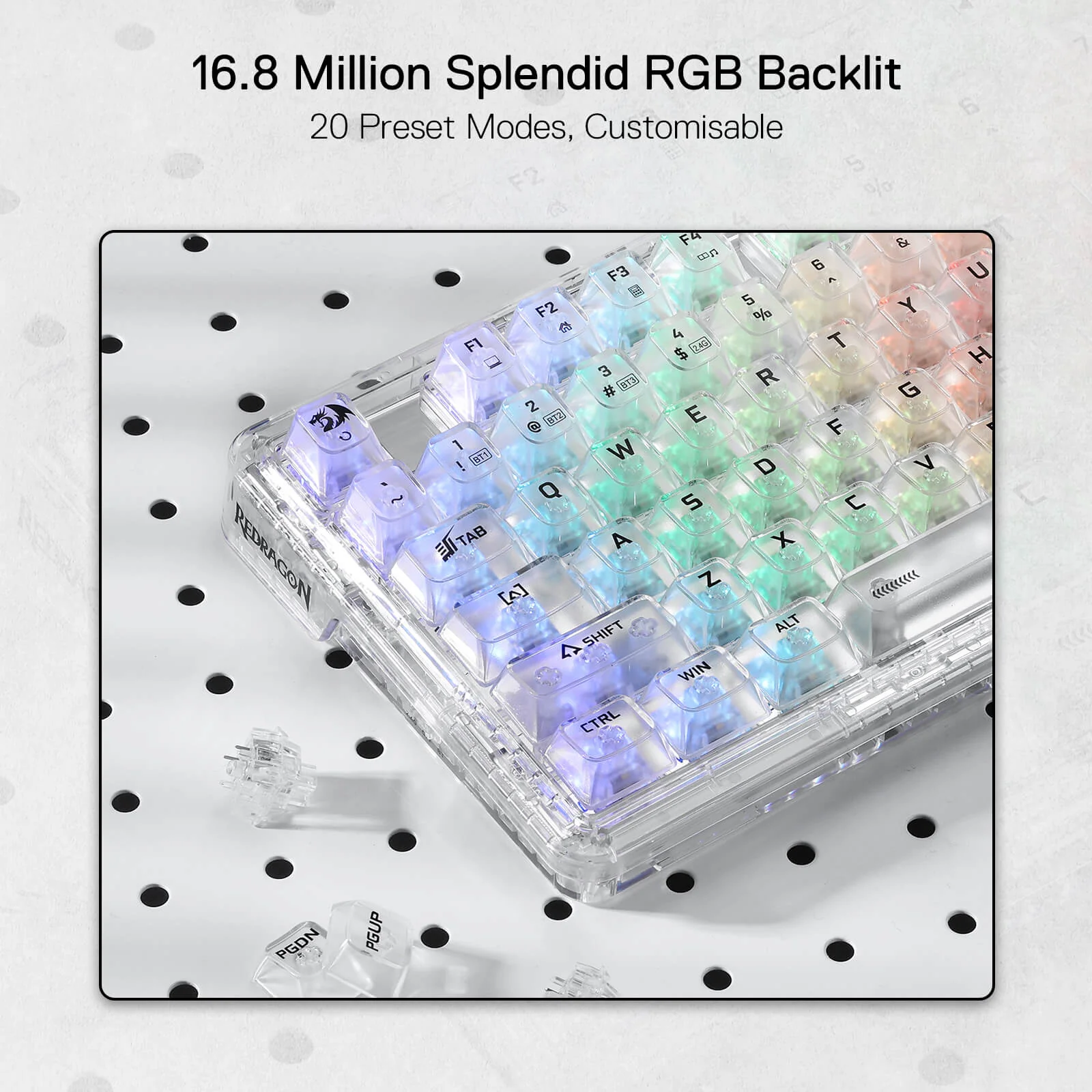 ELF PRO K649 Wireless Transparent Keyboard - Image 10