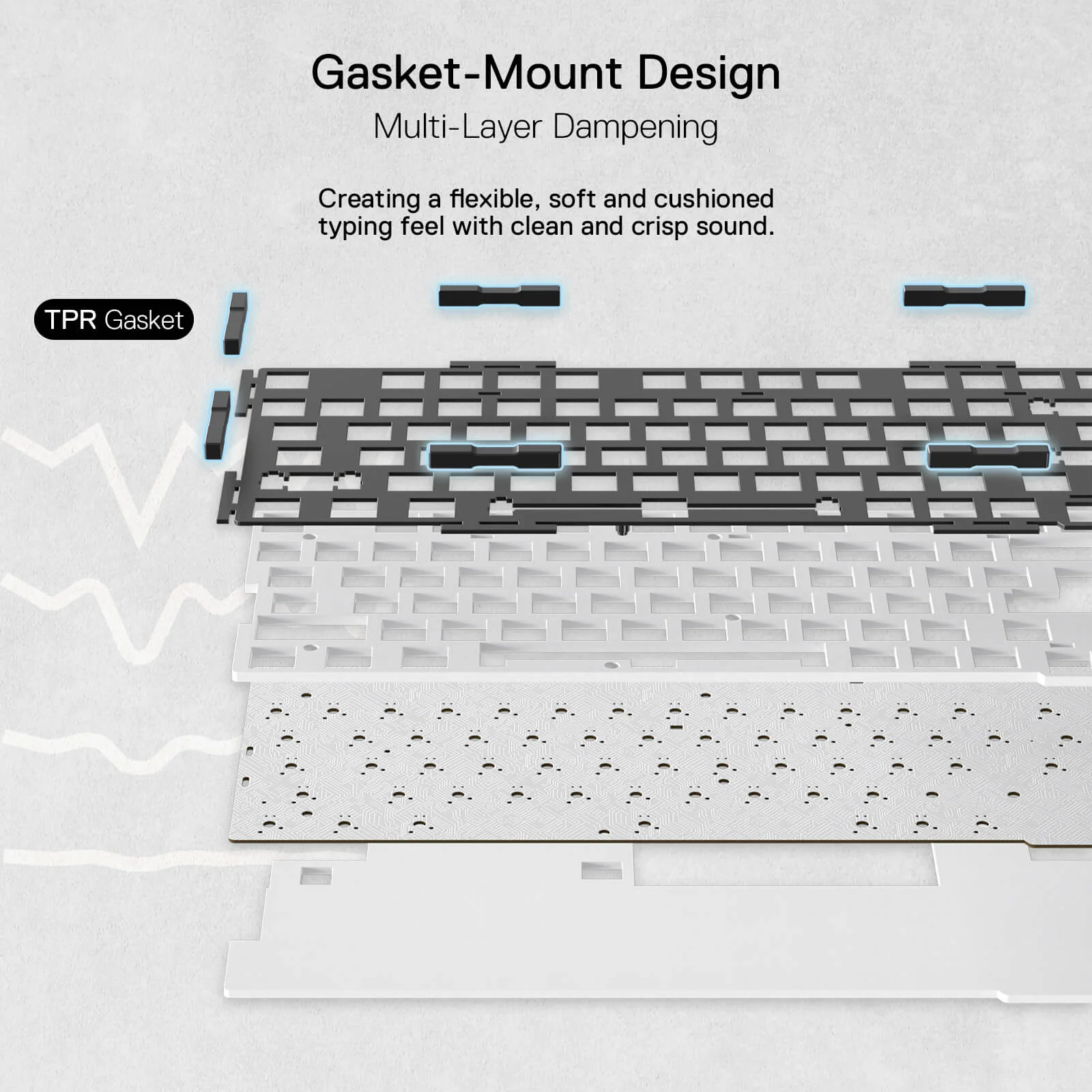 ELF PRO K649 Wireless Transparent Keyboard - Image 11