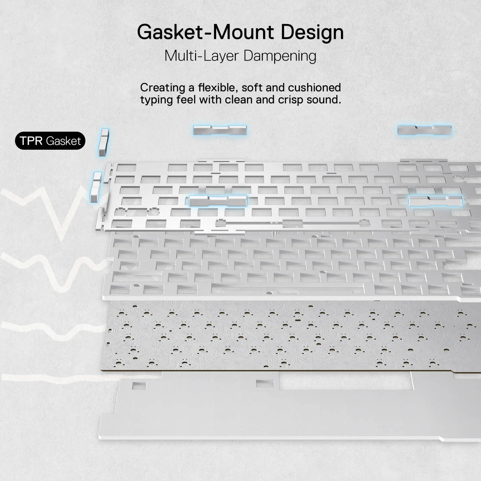 ELF PRO K649 Wireless Transparent Keyboard - Image 12