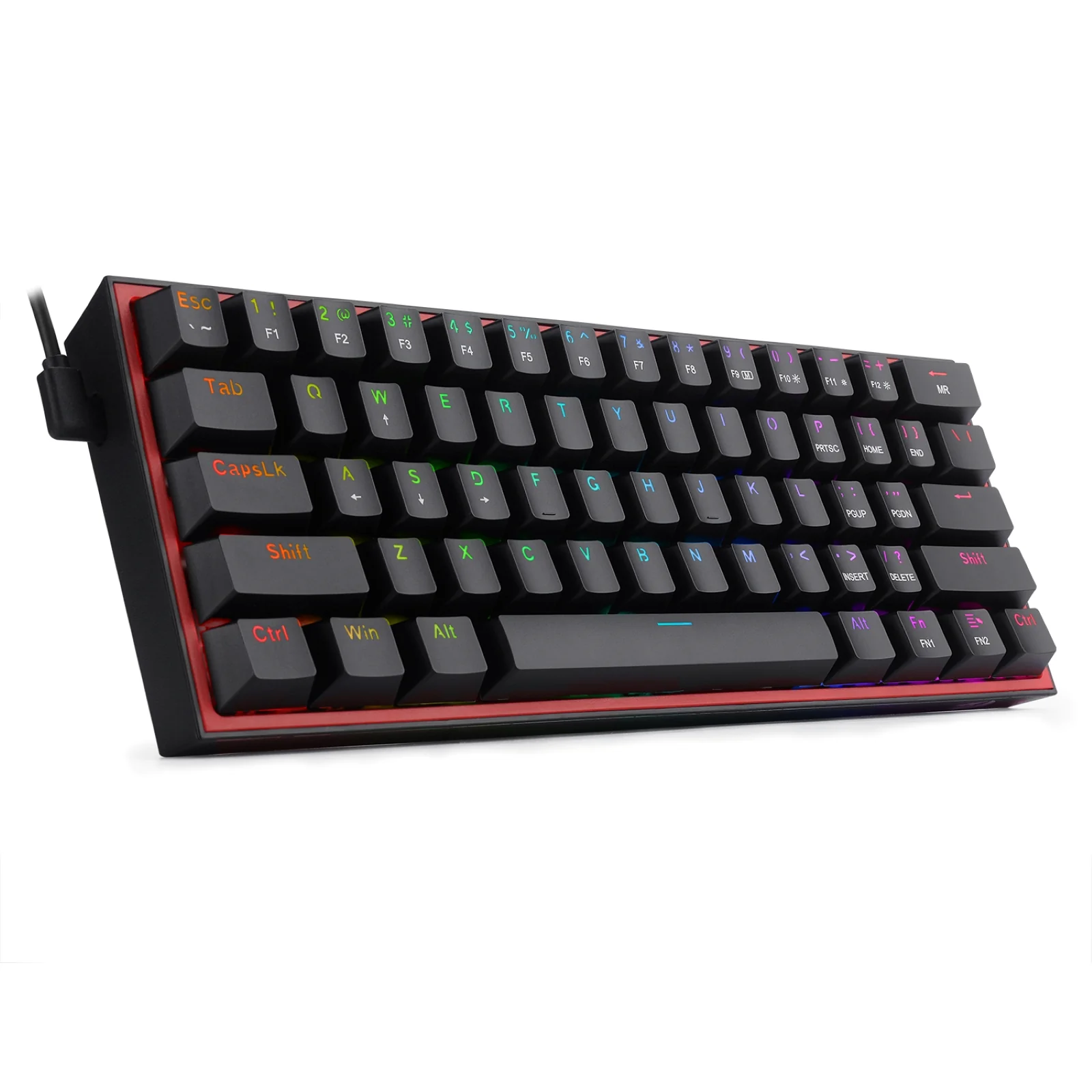 FIZZ K617 60% Wired Mechanical Keyboard (Red Inner) - Image 11
