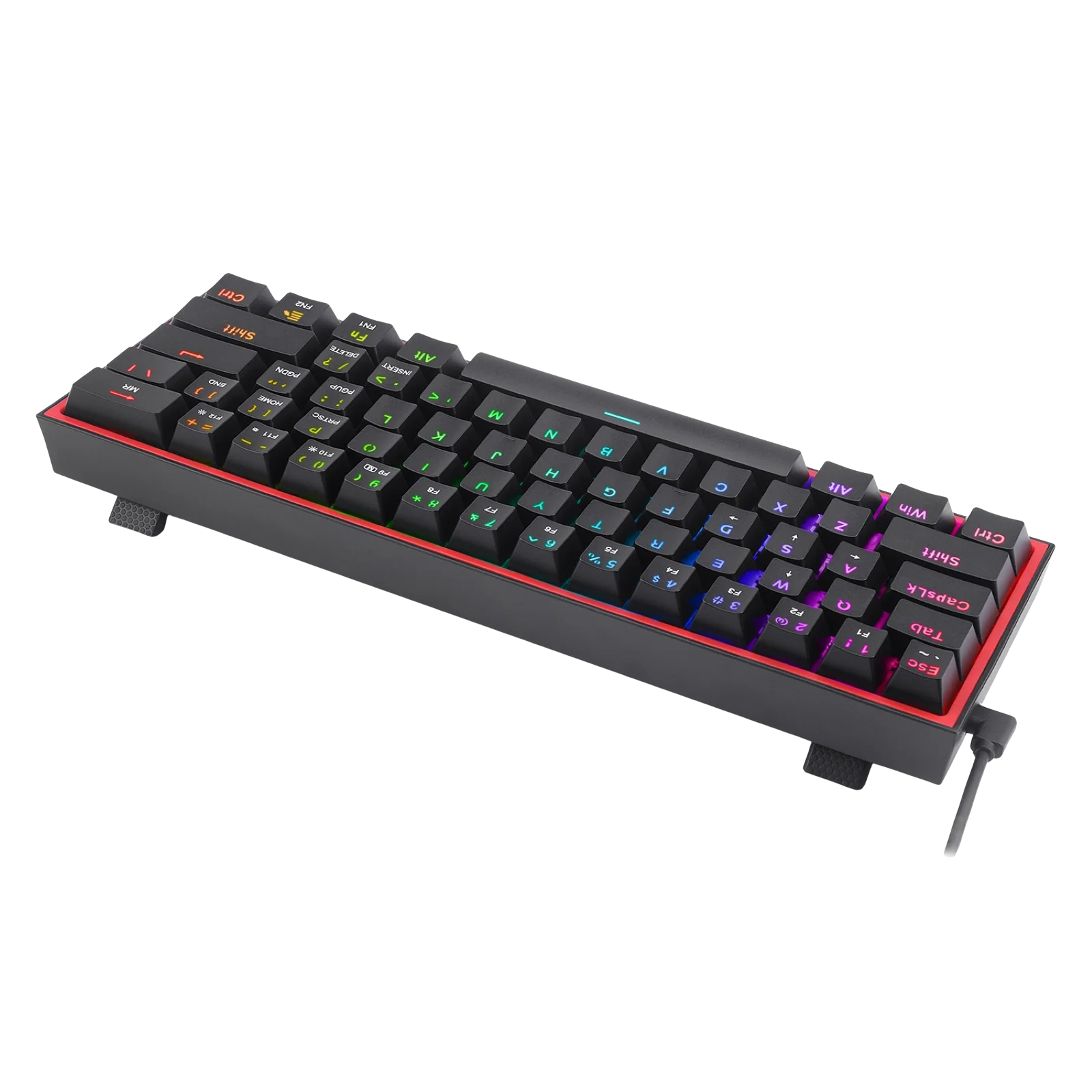 FIZZ K617 60% Wired Mechanical Keyboard (Red Inner) - Image 3