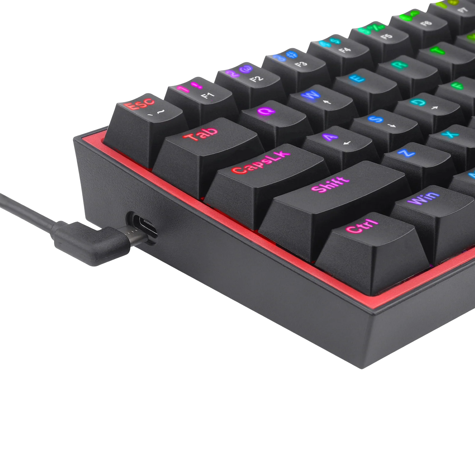 FIZZ K617 60% Wired Mechanical Keyboard (Red Inner) - Image 5