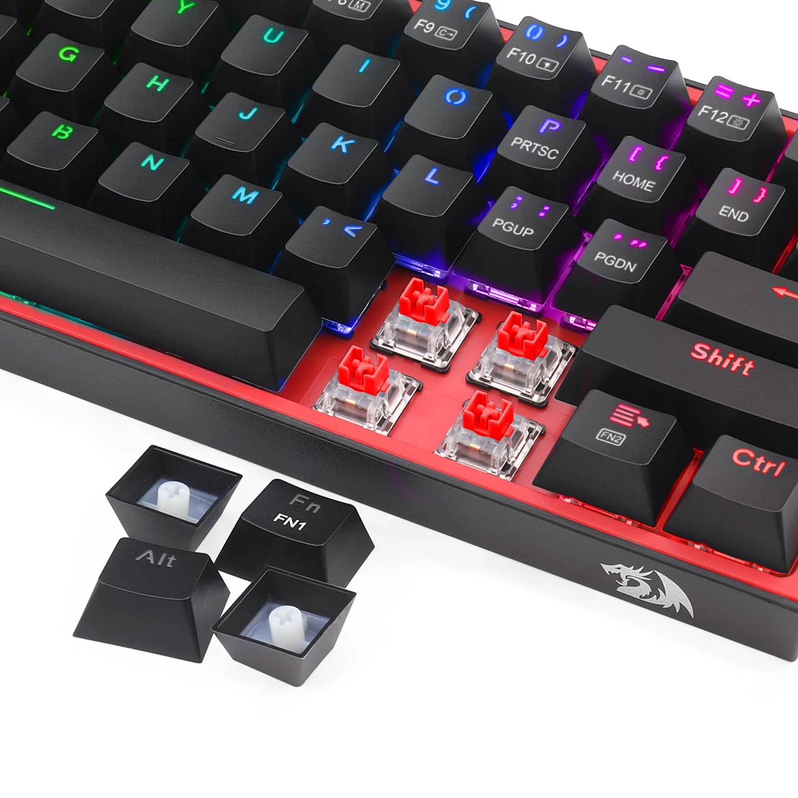 FIZZ K617 60% Wired Mechanical Keyboard (Red Inner) - Image 7