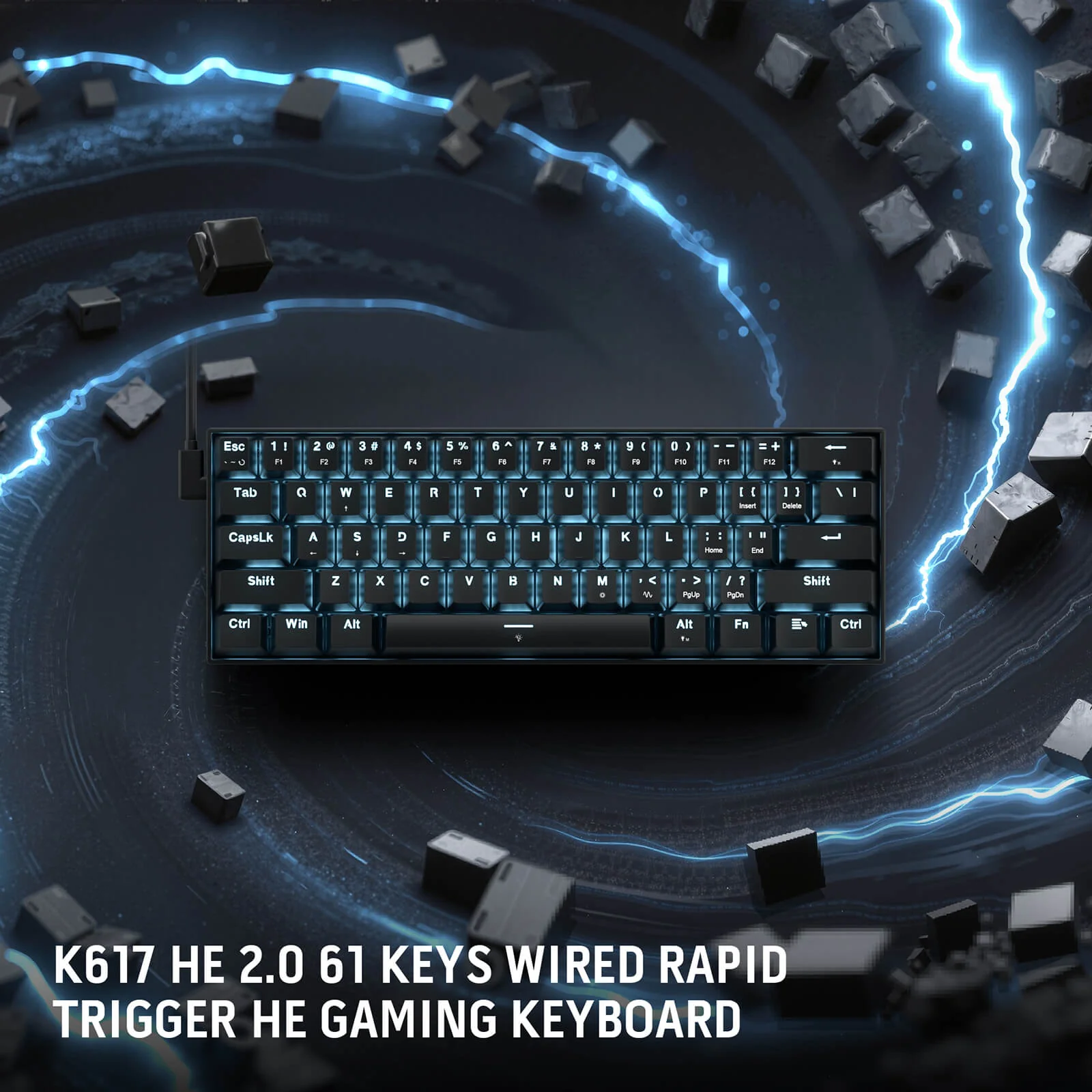 FIZZ K617 Black (Magnetic Hall Effect Keyboard) - Image 3