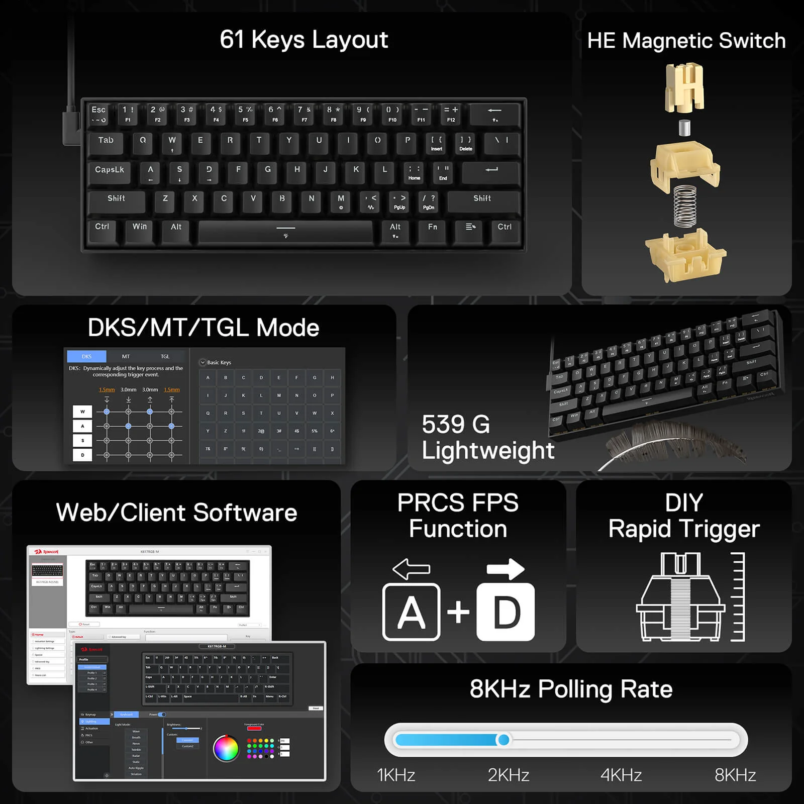 FIZZ K617 Black (Magnetic Hall Effect Keyboard) - Image 4