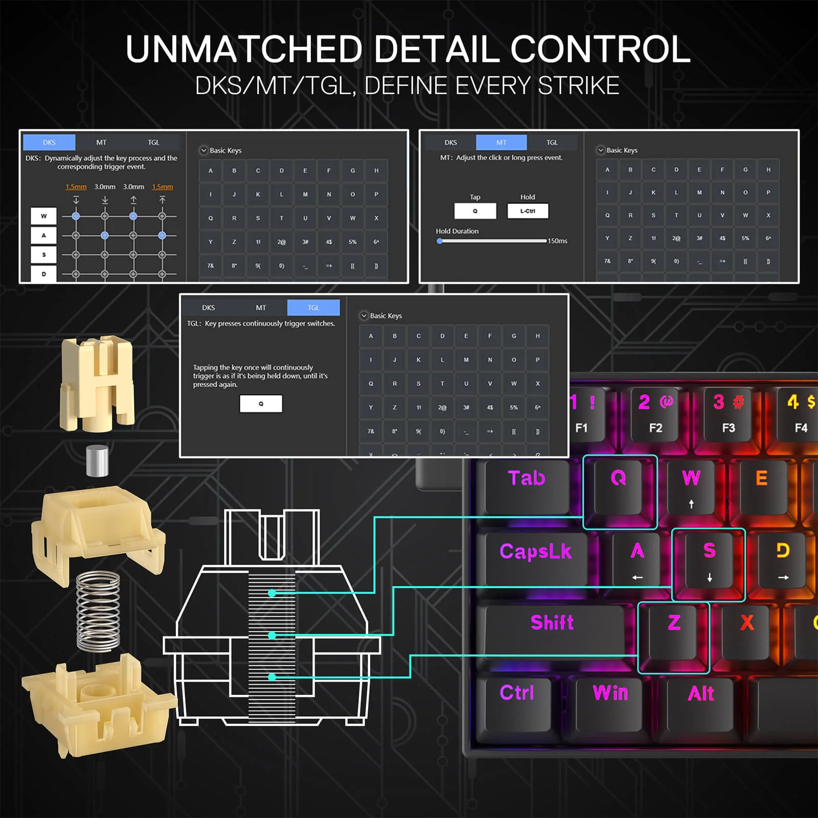 FIZZ K617 Black (Magnetic Hall Effect Keyboard) - Image 8