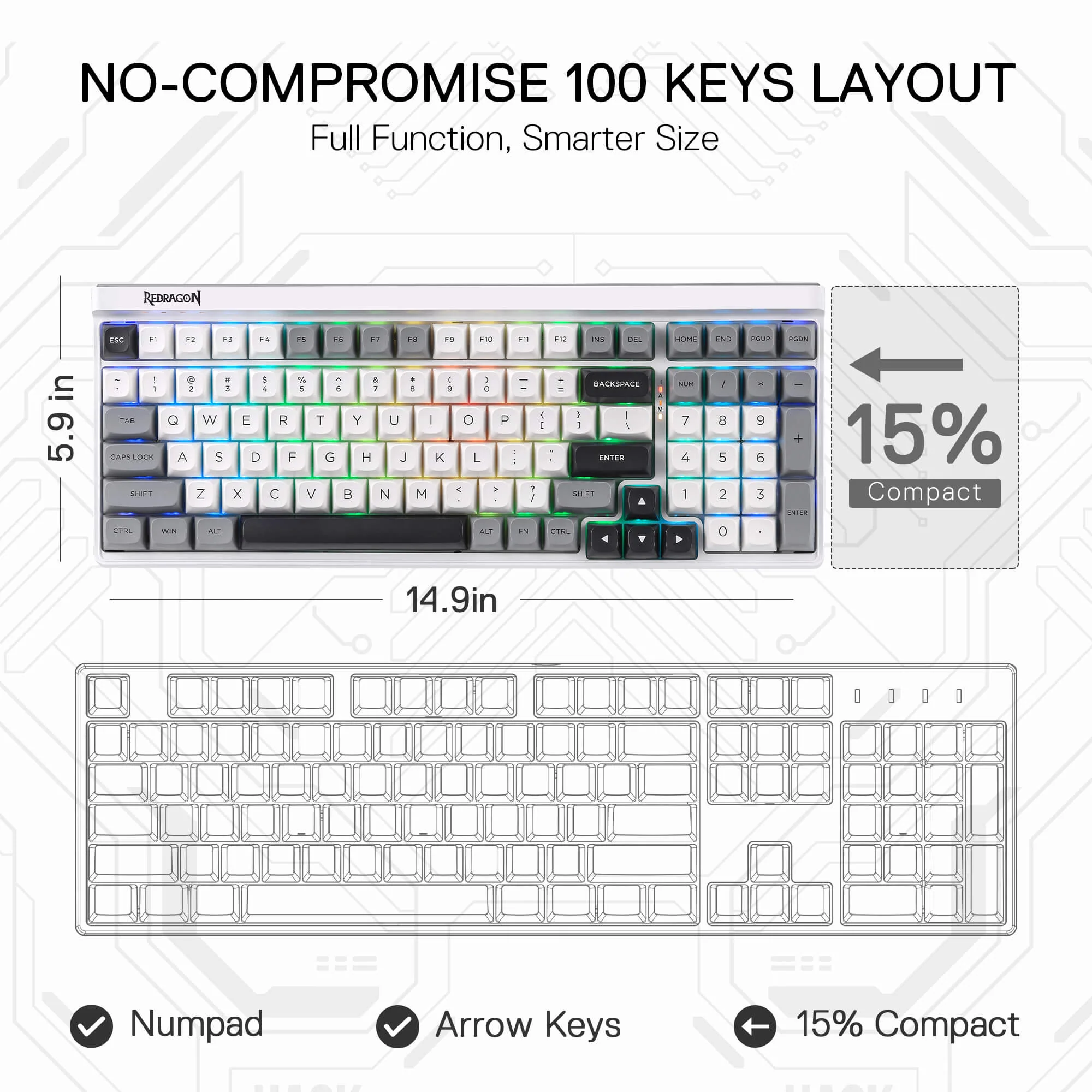 GAREN K656 PRO (MoonDust Gray) - Image 8