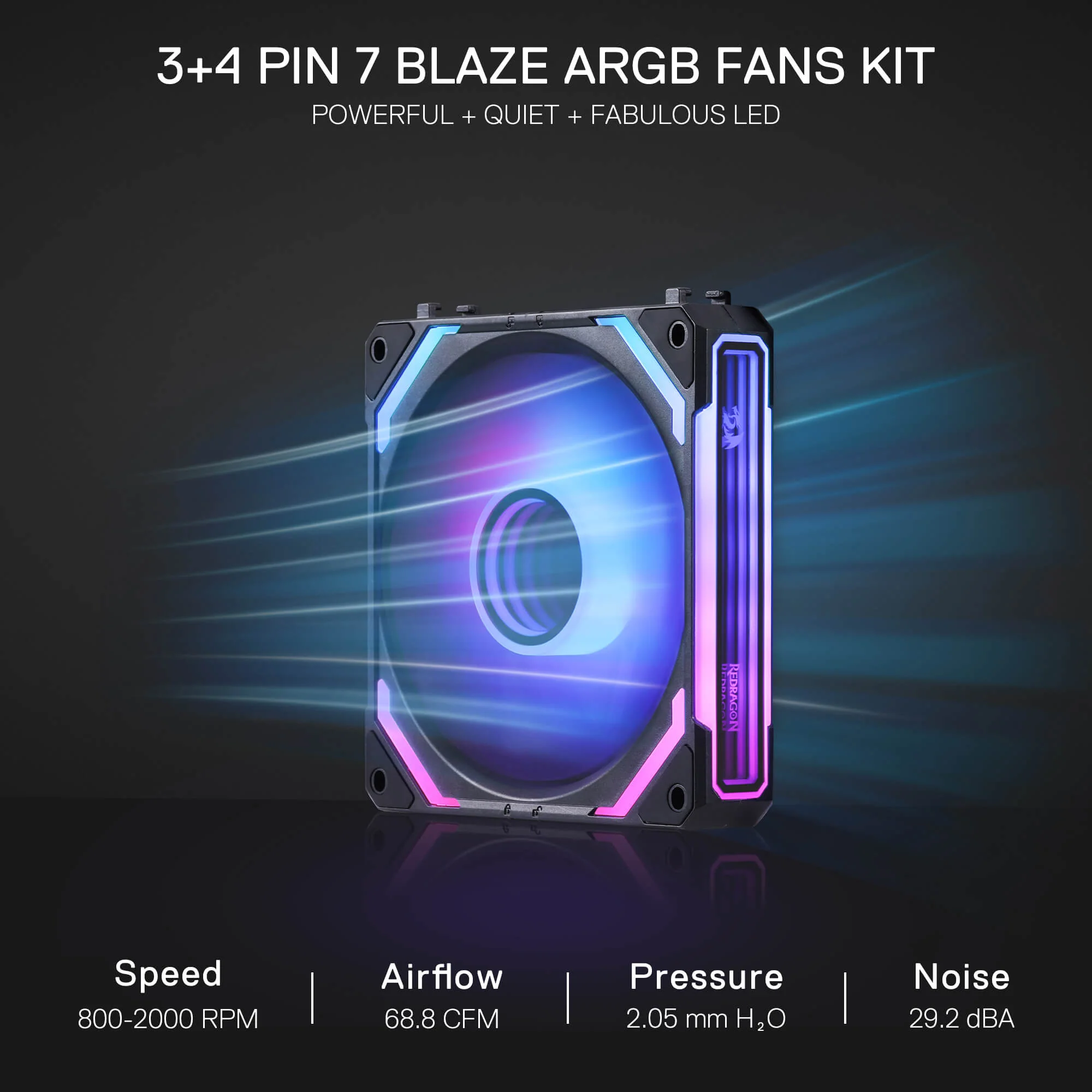 GCF012 Standard 120mm ARGB PC Case Fan - Image 5