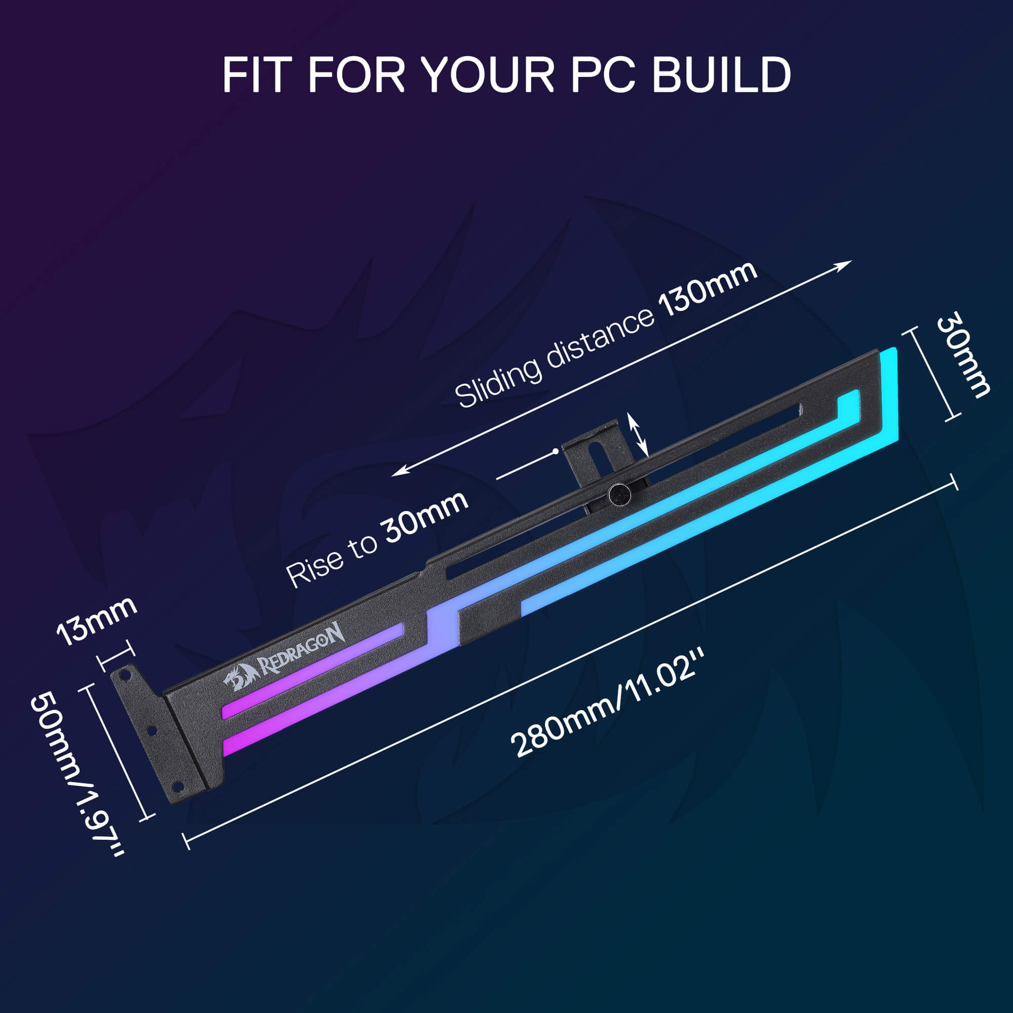 GCP03 ARGB GPU Support Bracket - Image 4