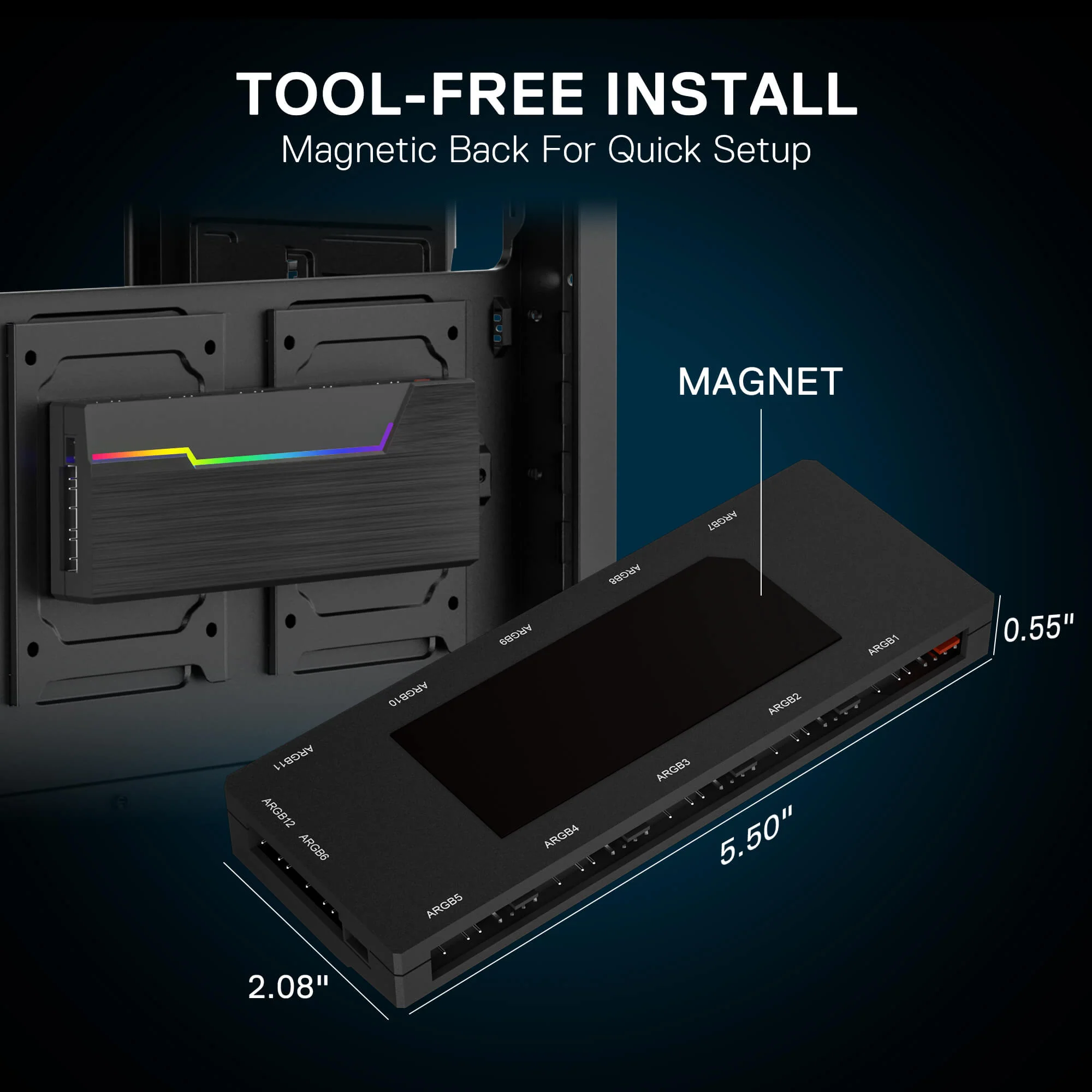 GCP09 ARGB & PWM Fan Hub Controller - Image 6