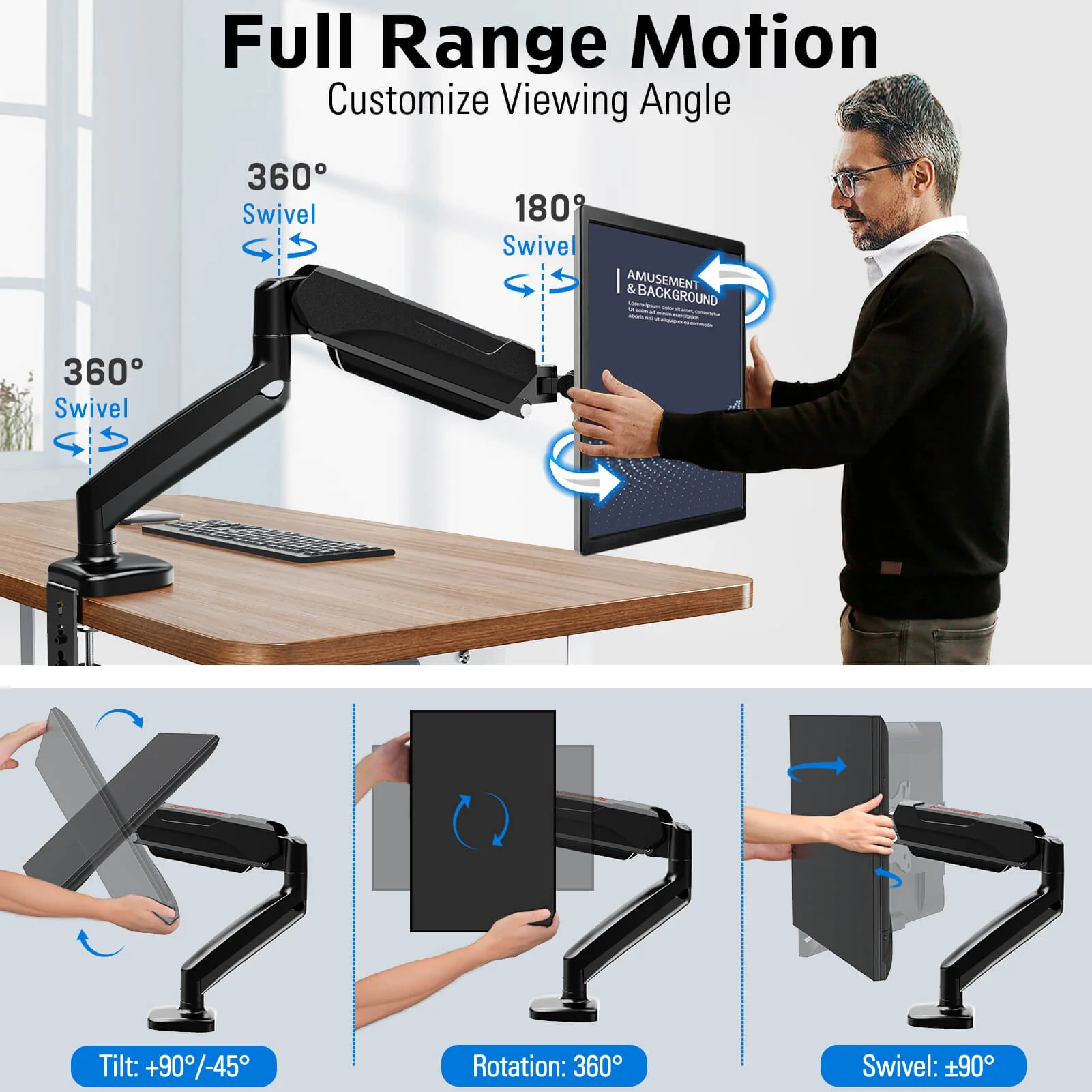GMK914/GMK915 Monitor Mount Stand - Image 6