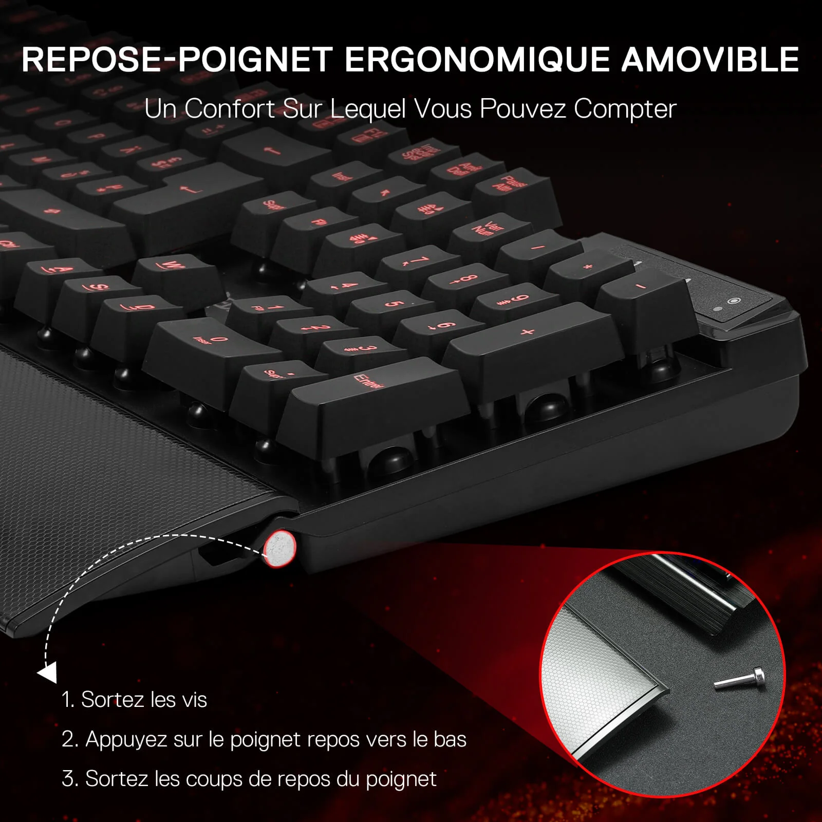 GRIFFON K505 Clavier De Jeu À Membrane Filaire (French Layout Only) - Image 3