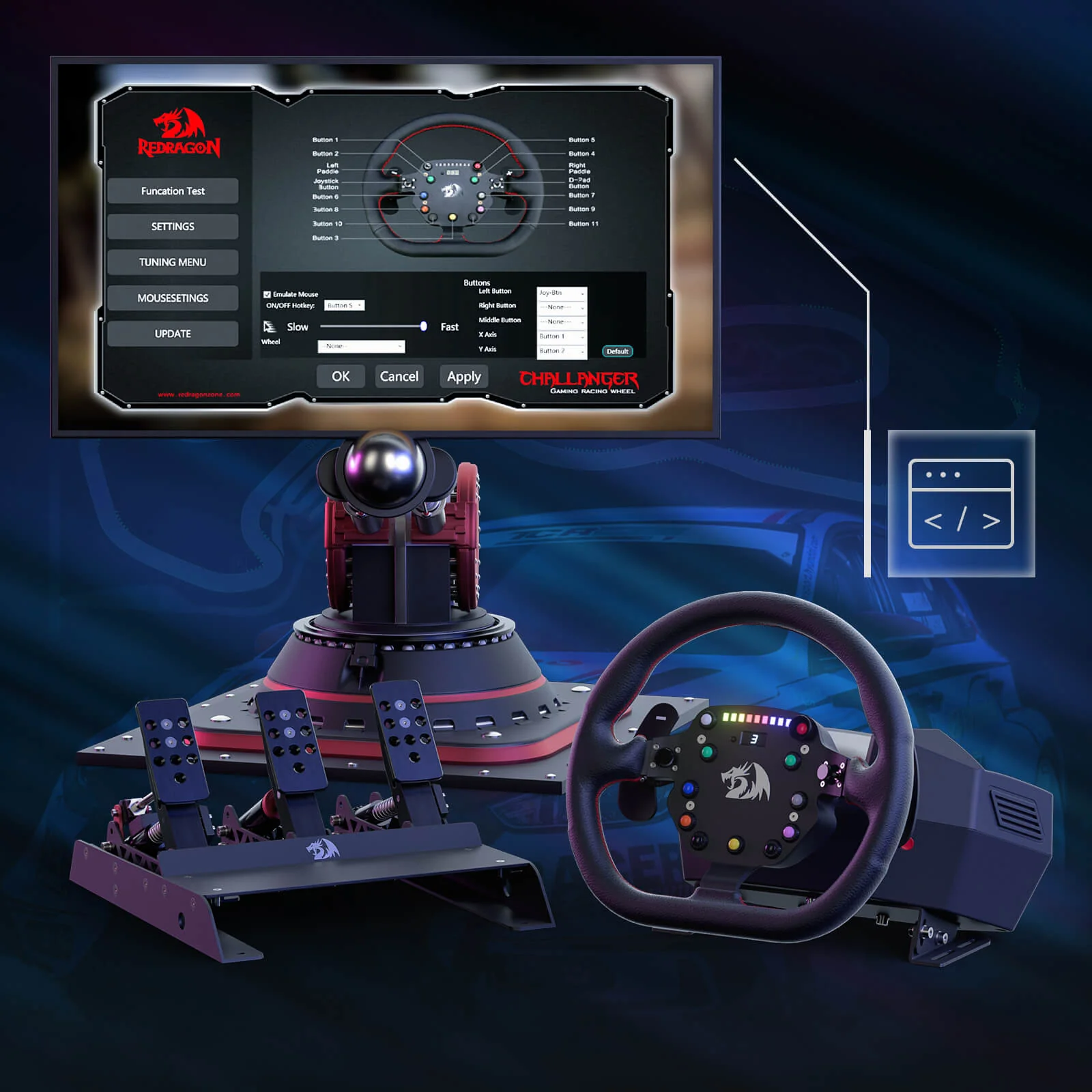 GT32 Racing Wheel & Pedals - Image 15