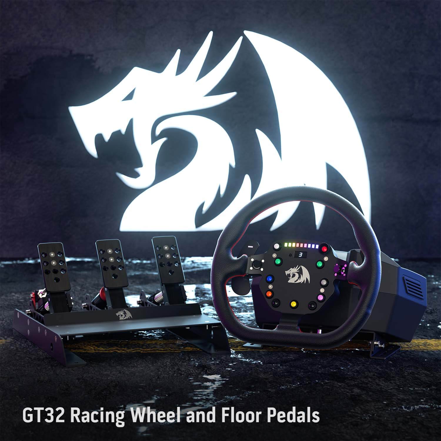 GT32 Racing Wheel & Pedals - Image 2