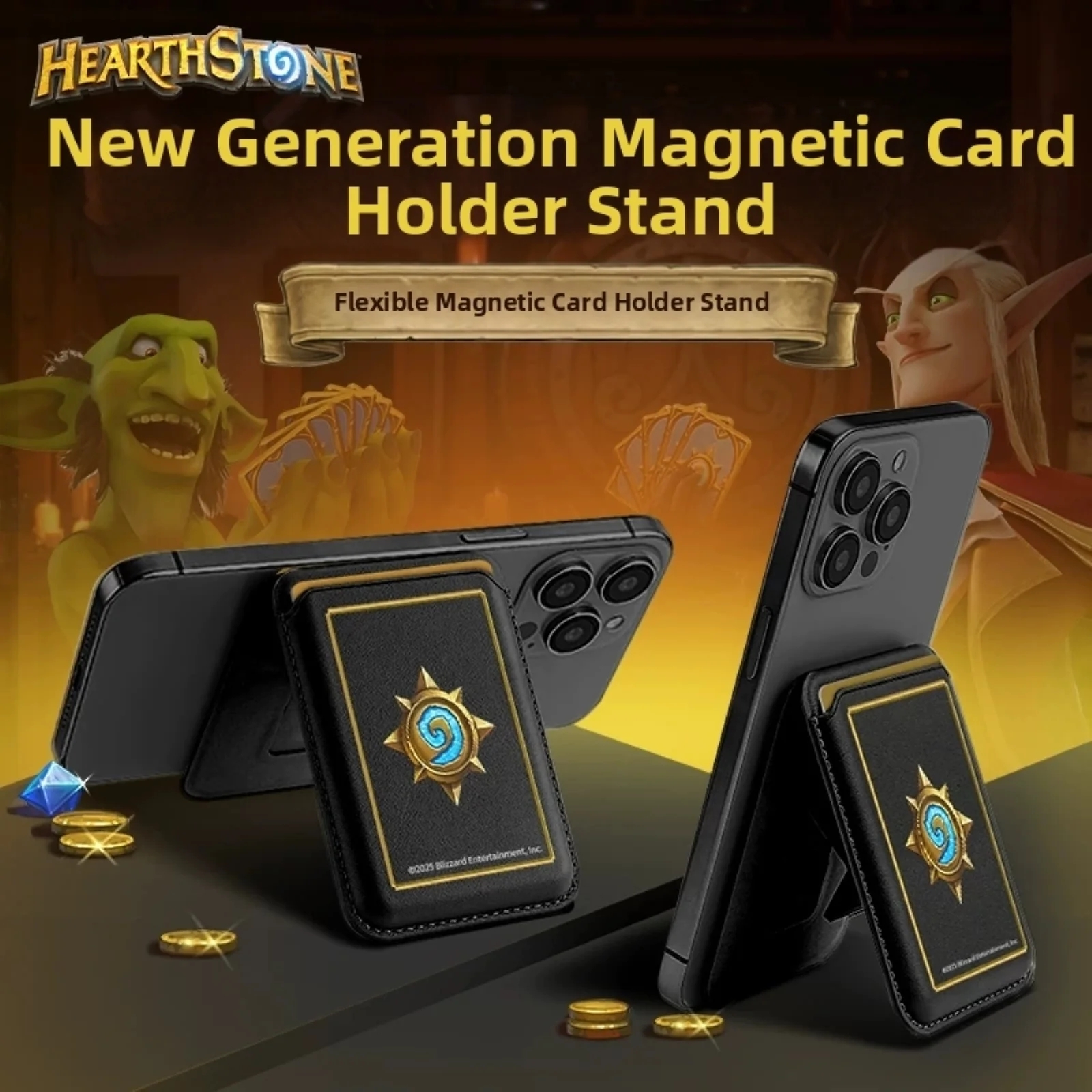 Hearthstone Magnetic Wallet Doubles as Phone Stand - Image 2