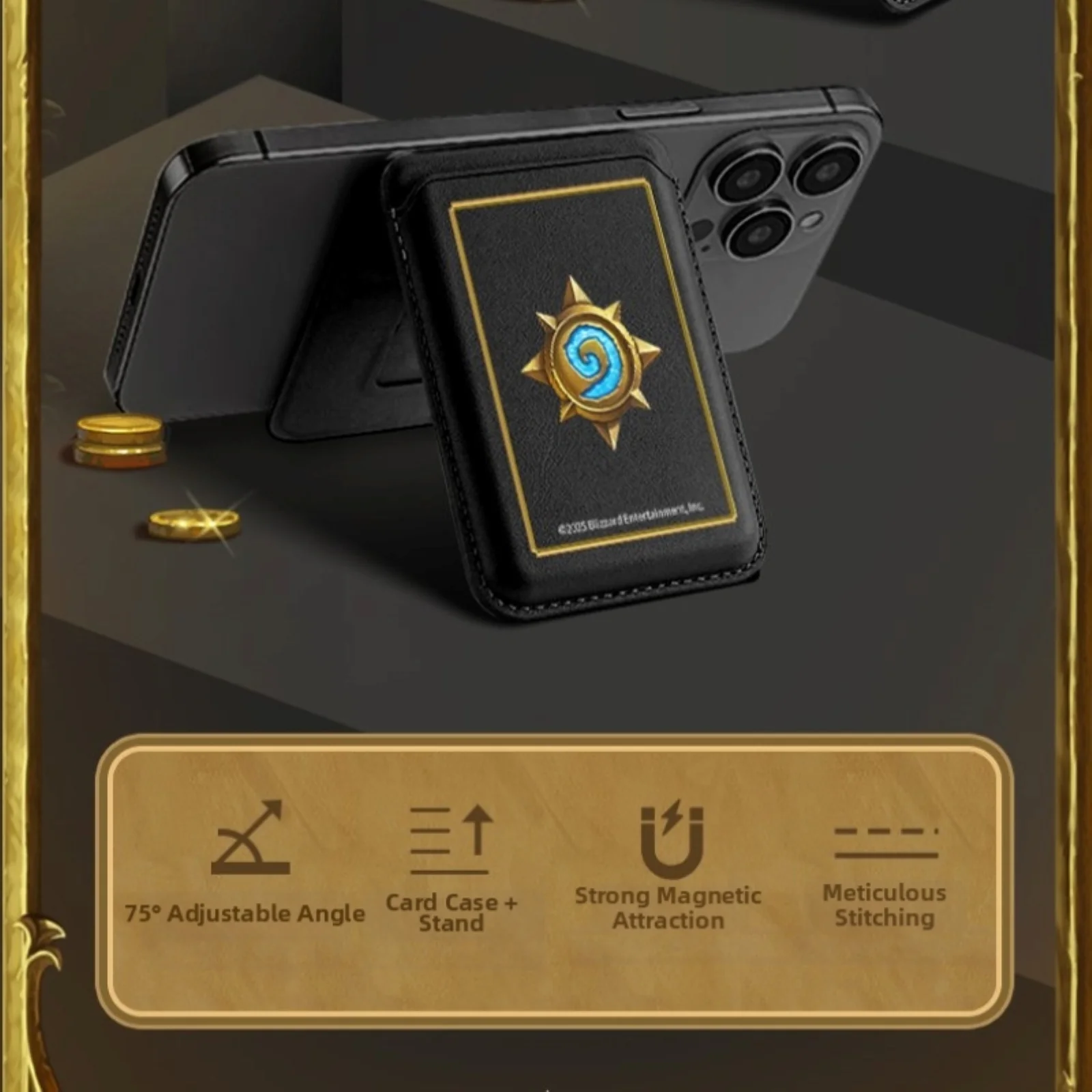 Hearthstone Magnetic Wallet Doubles as Phone Stand - Image 6