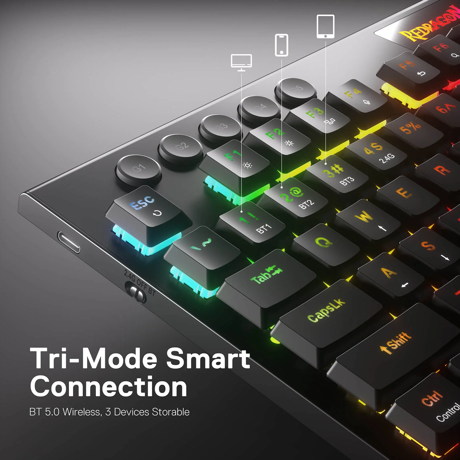 HORUS K618 Ultra-slim Wireless Mechanical Keyboard - Image 5
