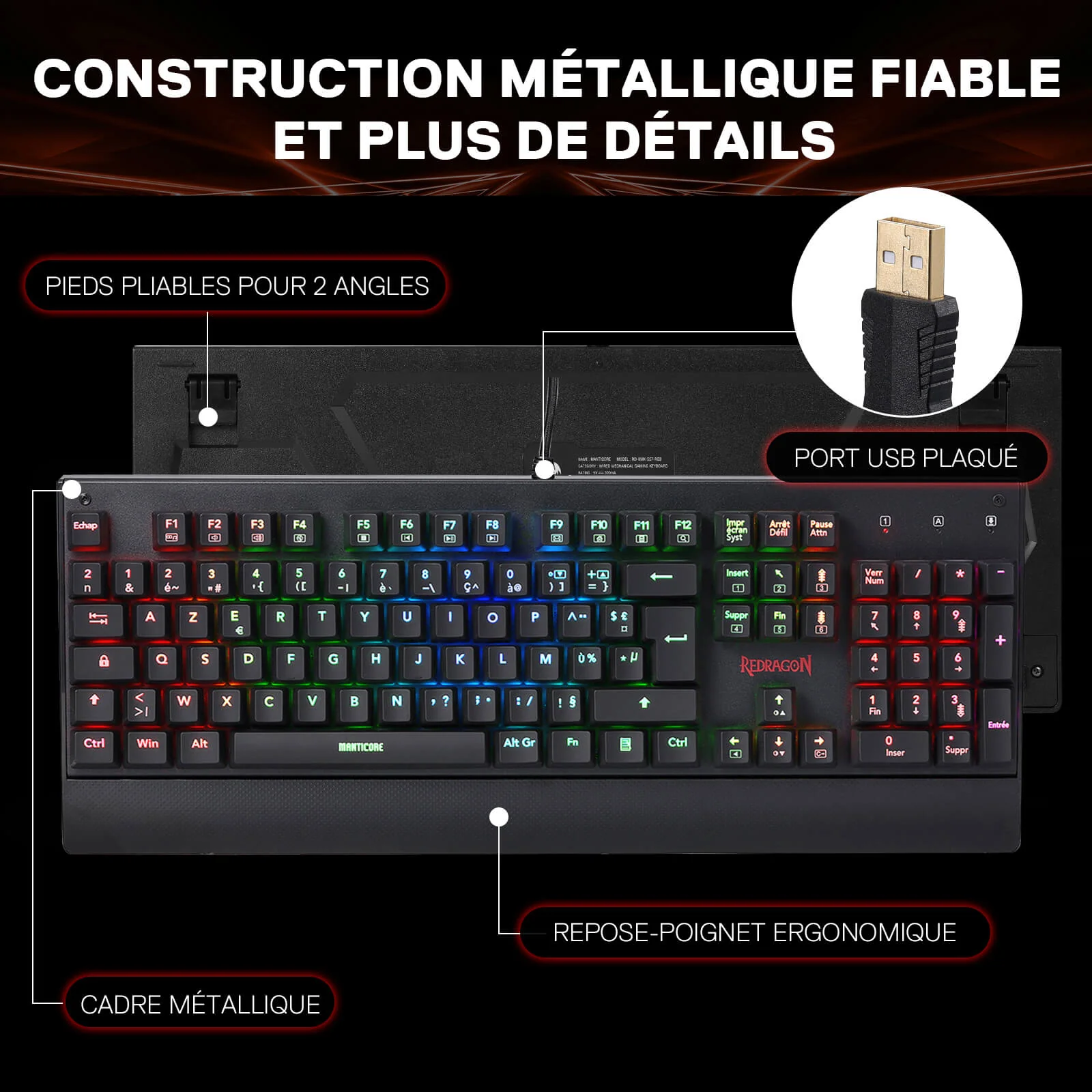 KALA K557 Clavier De Jeu À Membrane Filaire (French Layout Only) - Image 5