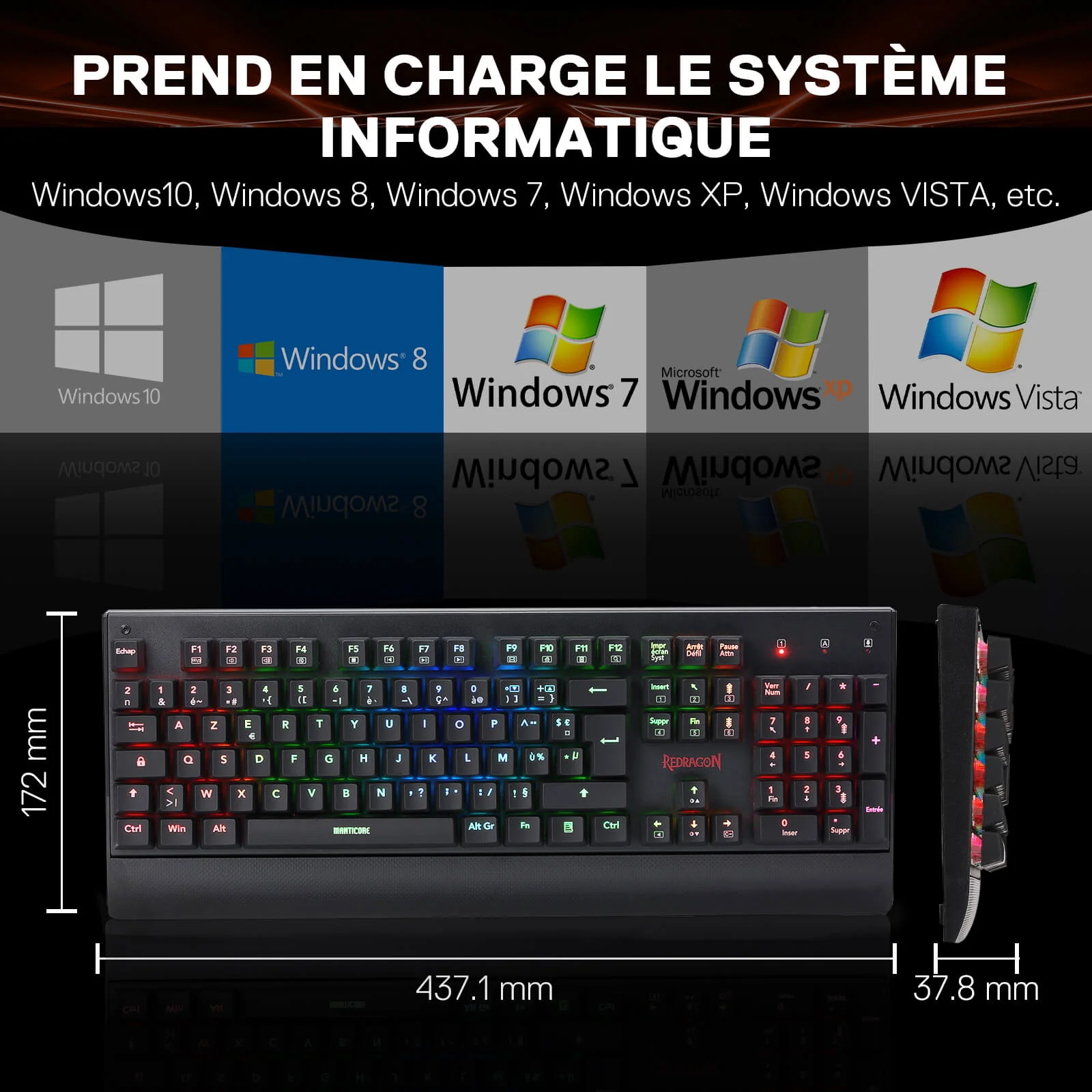 KALA K557 Clavier De Jeu À Membrane Filaire (French Layout Only) - Image 6