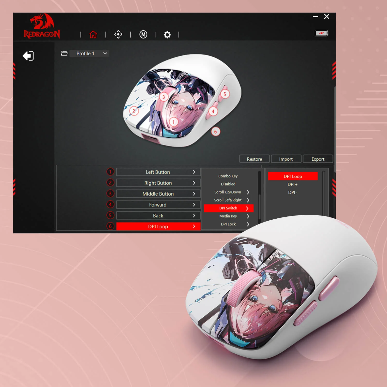 KLYAMOOR M817 PRO Anime Gaming Mouse - Image 9