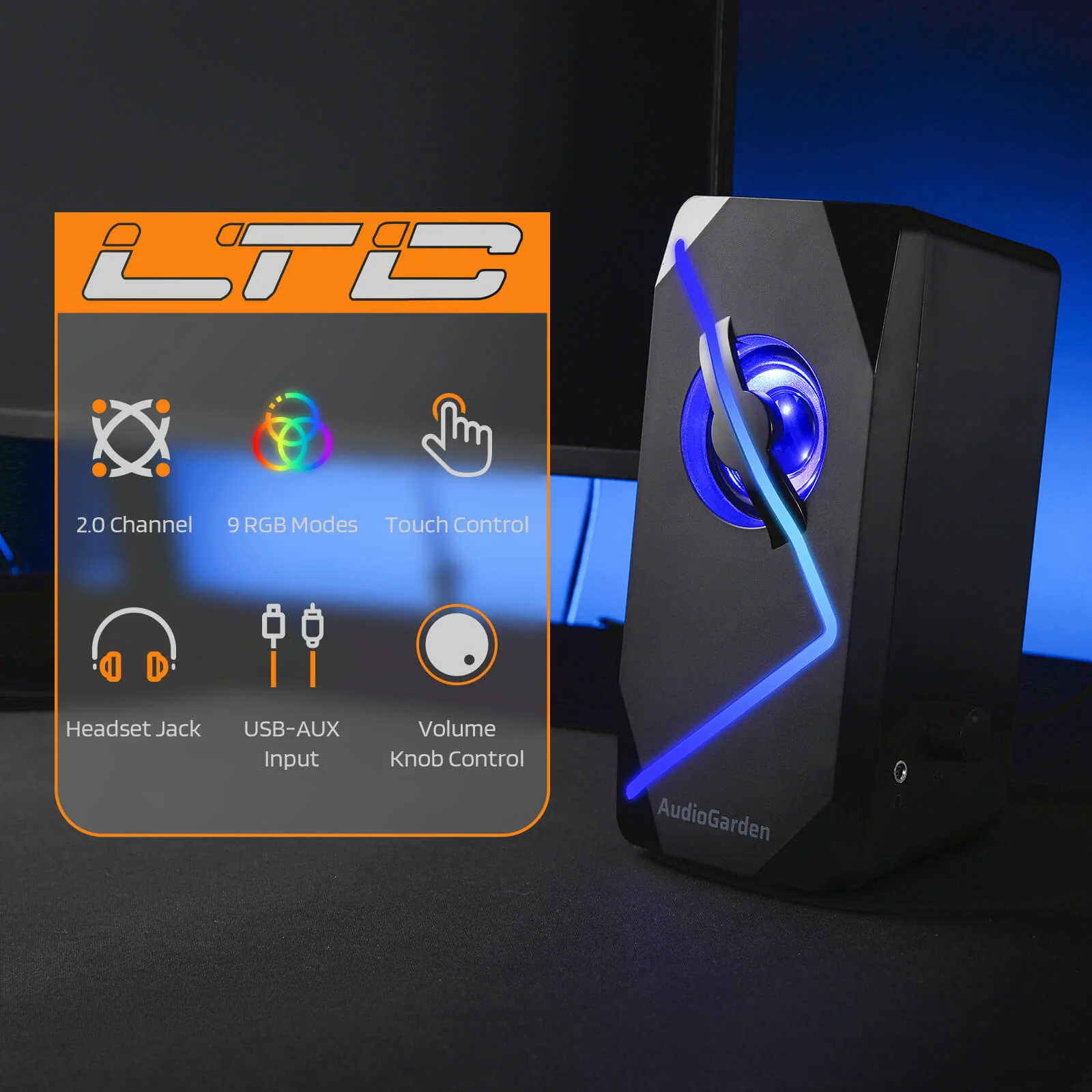 Redragon x LTC AudioGarden AG-201 Computer Speakers - Image 3