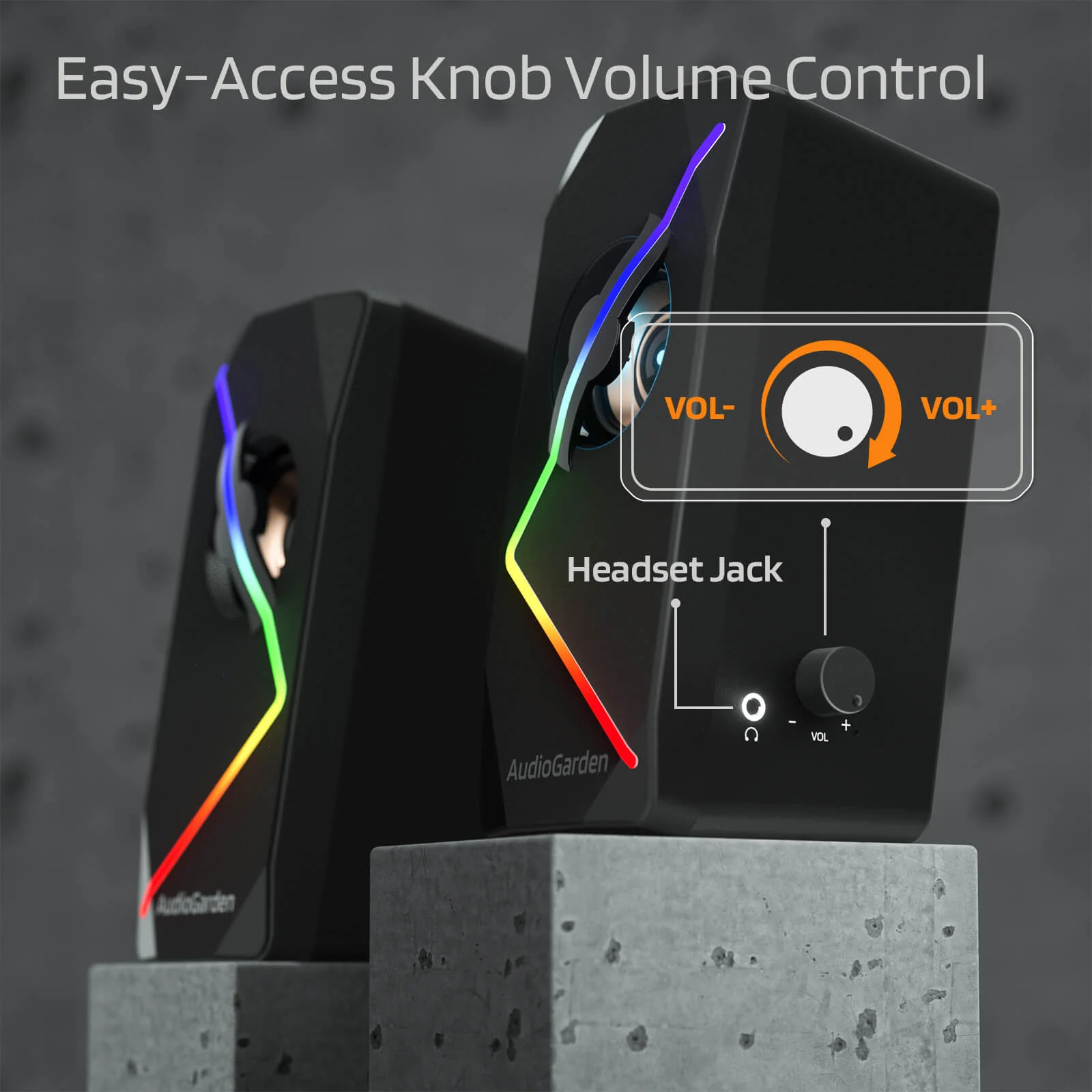 Redragon x LTC AudioGarden AG-201 Computer Speakers - Image 6
