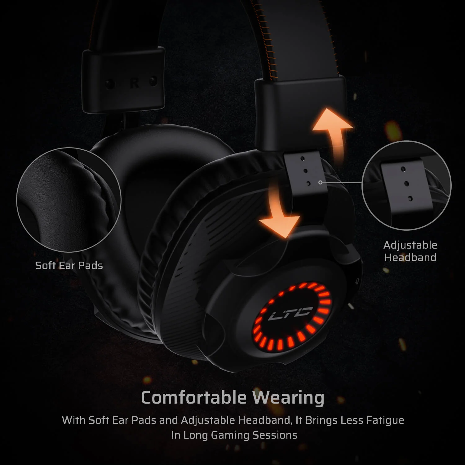 Redragon x LTC SoundSlave 2.4G Wireless/Wired Gaming Headset - Image 15